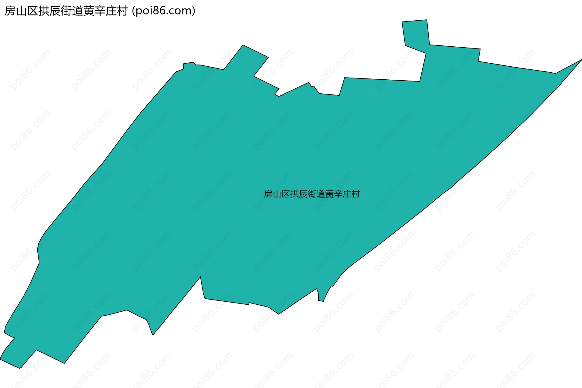 房山区拱辰街道黄辛庄村边界地图