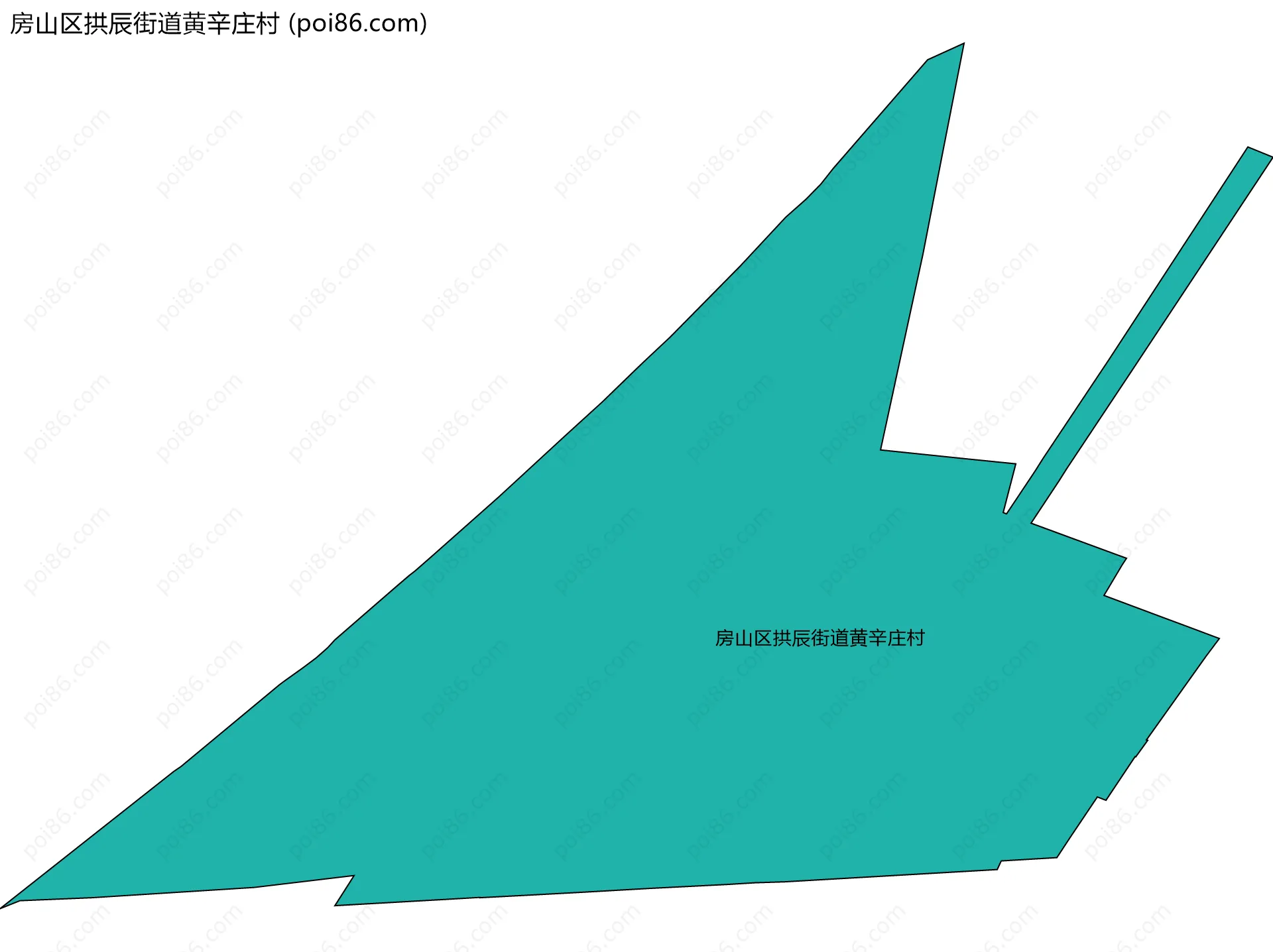 房山区拱辰街道黄辛庄村边界地图
