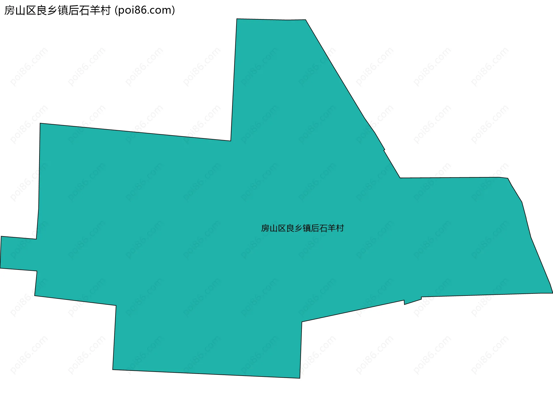 房山区良乡镇后石羊村边界地图