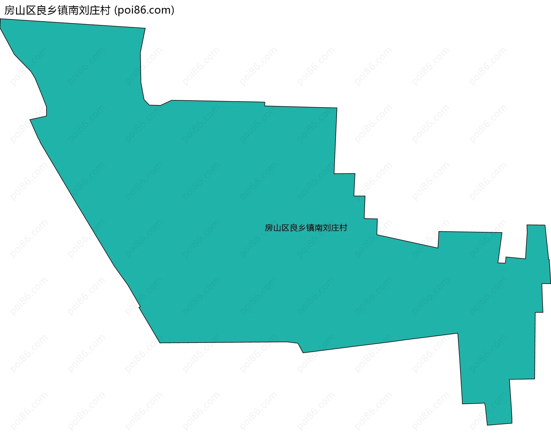 房山区良乡镇南刘庄村边界地图