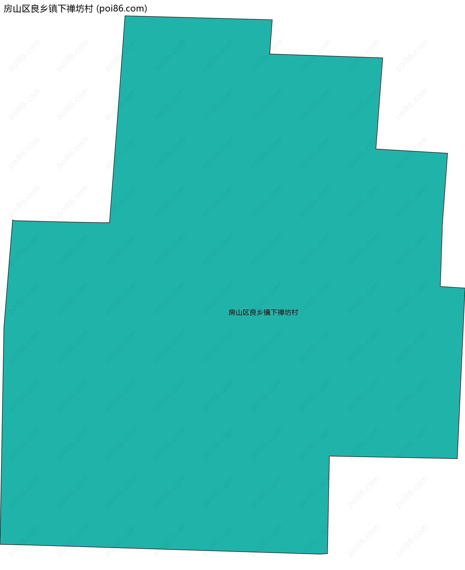 房山区良乡镇下禅坊村边界地图