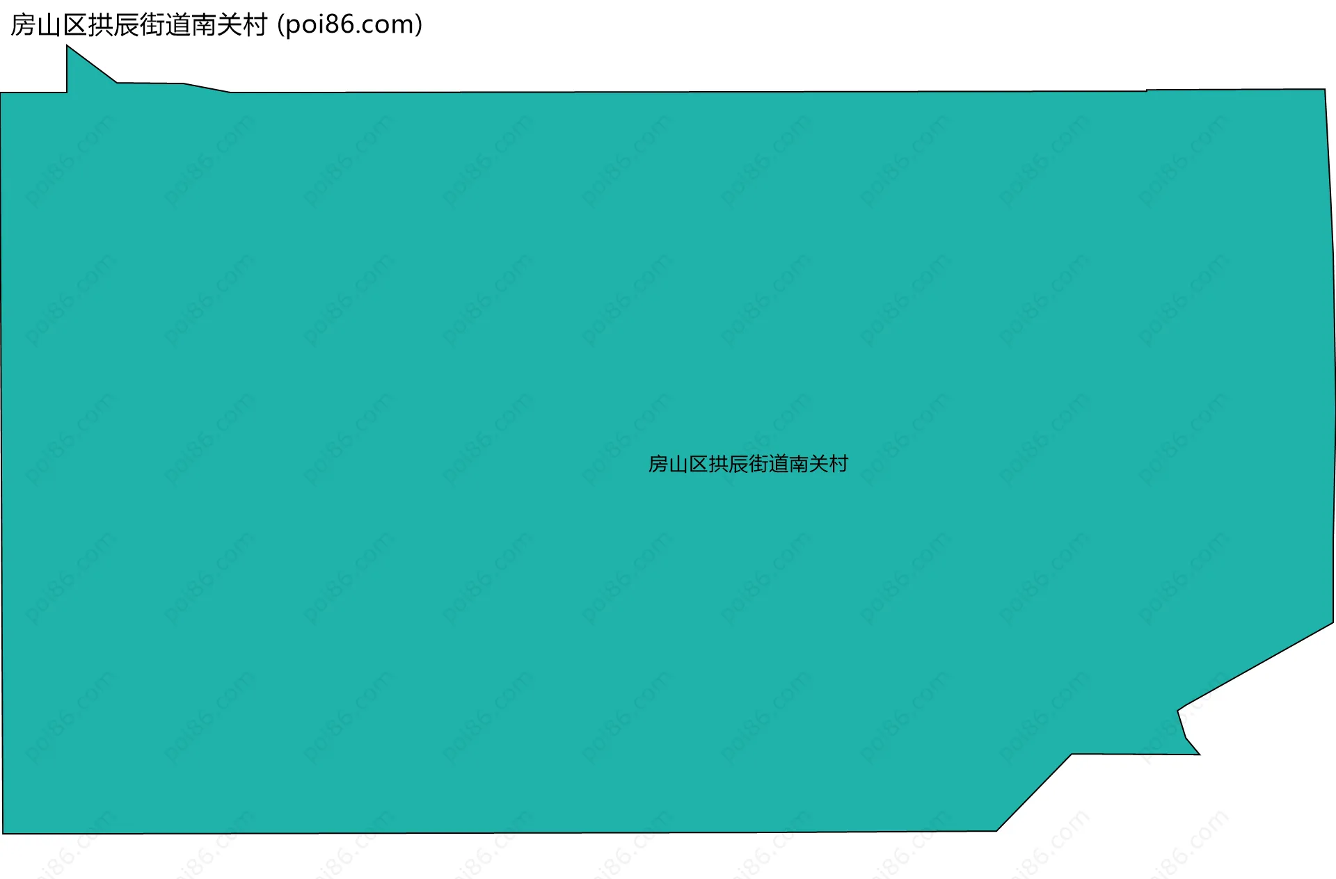 房山区拱辰街道南关村边界地图
