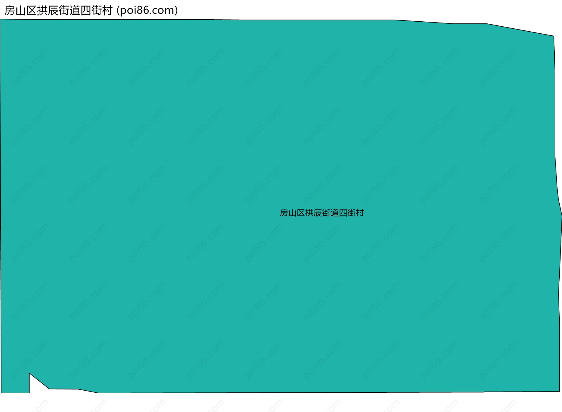 房山区拱辰街道四街村边界地图