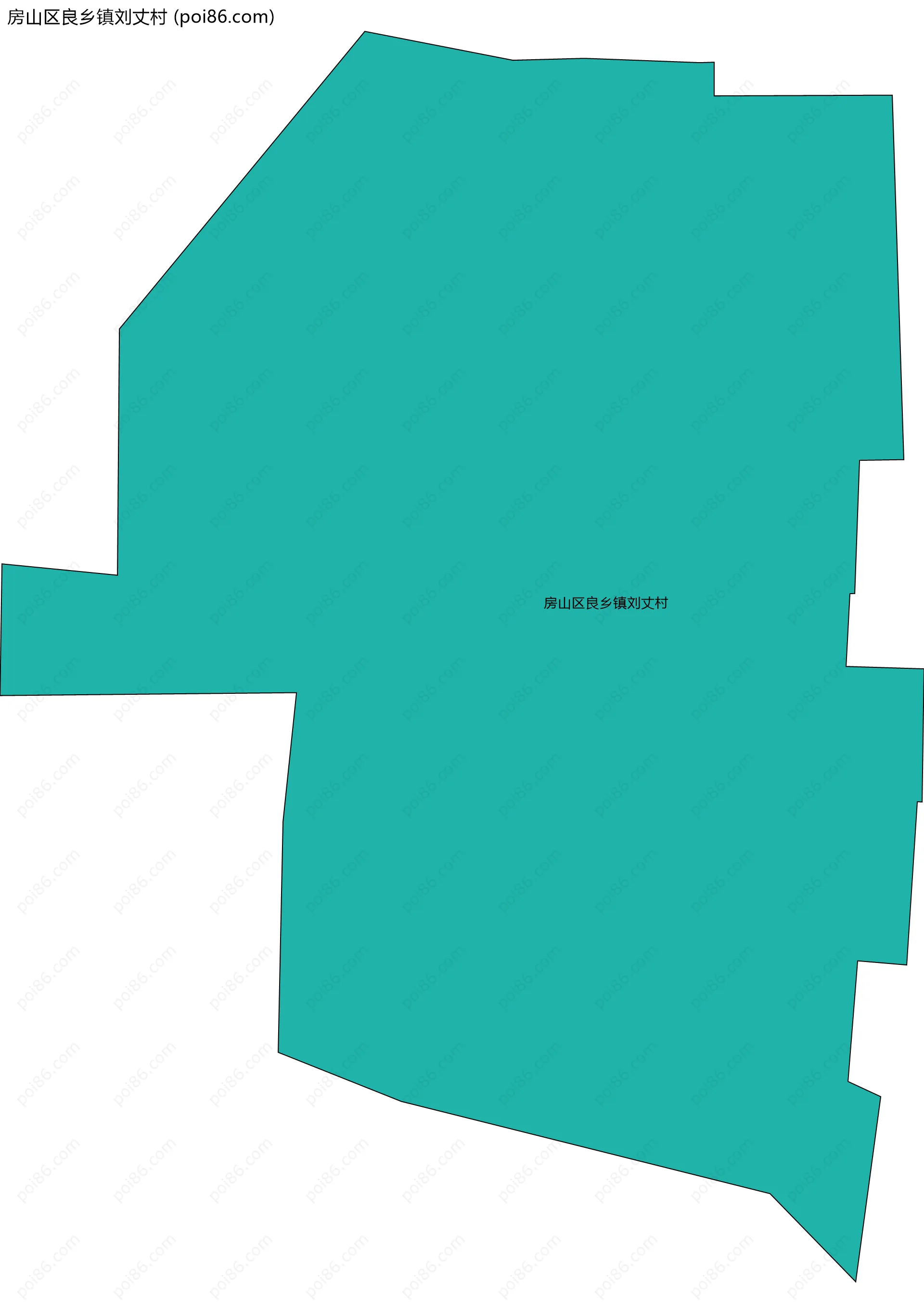 房山区良乡镇刘丈村边界地图
