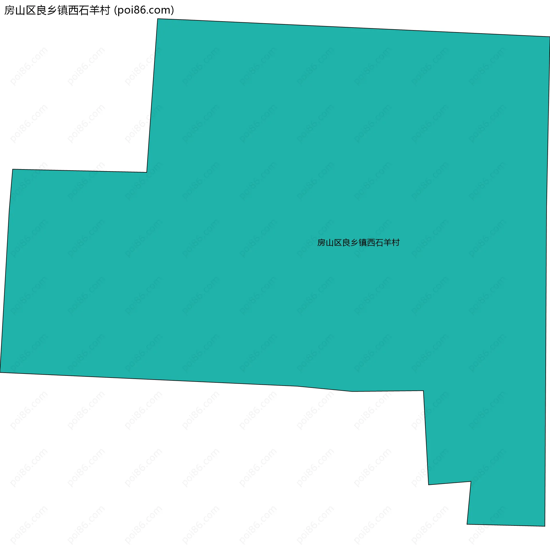 房山区良乡镇西石羊村边界地图