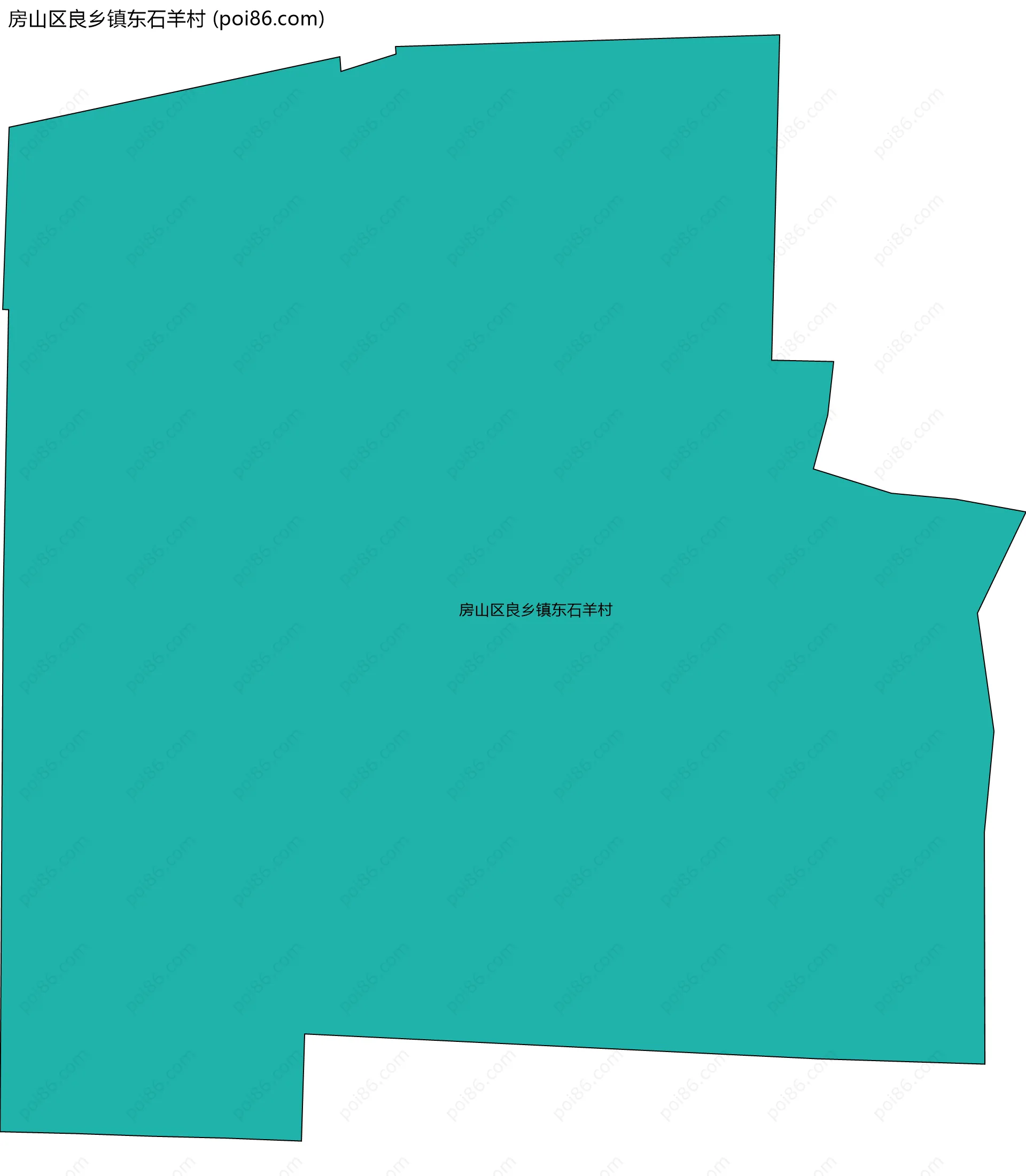 房山区良乡镇东石羊村边界地图