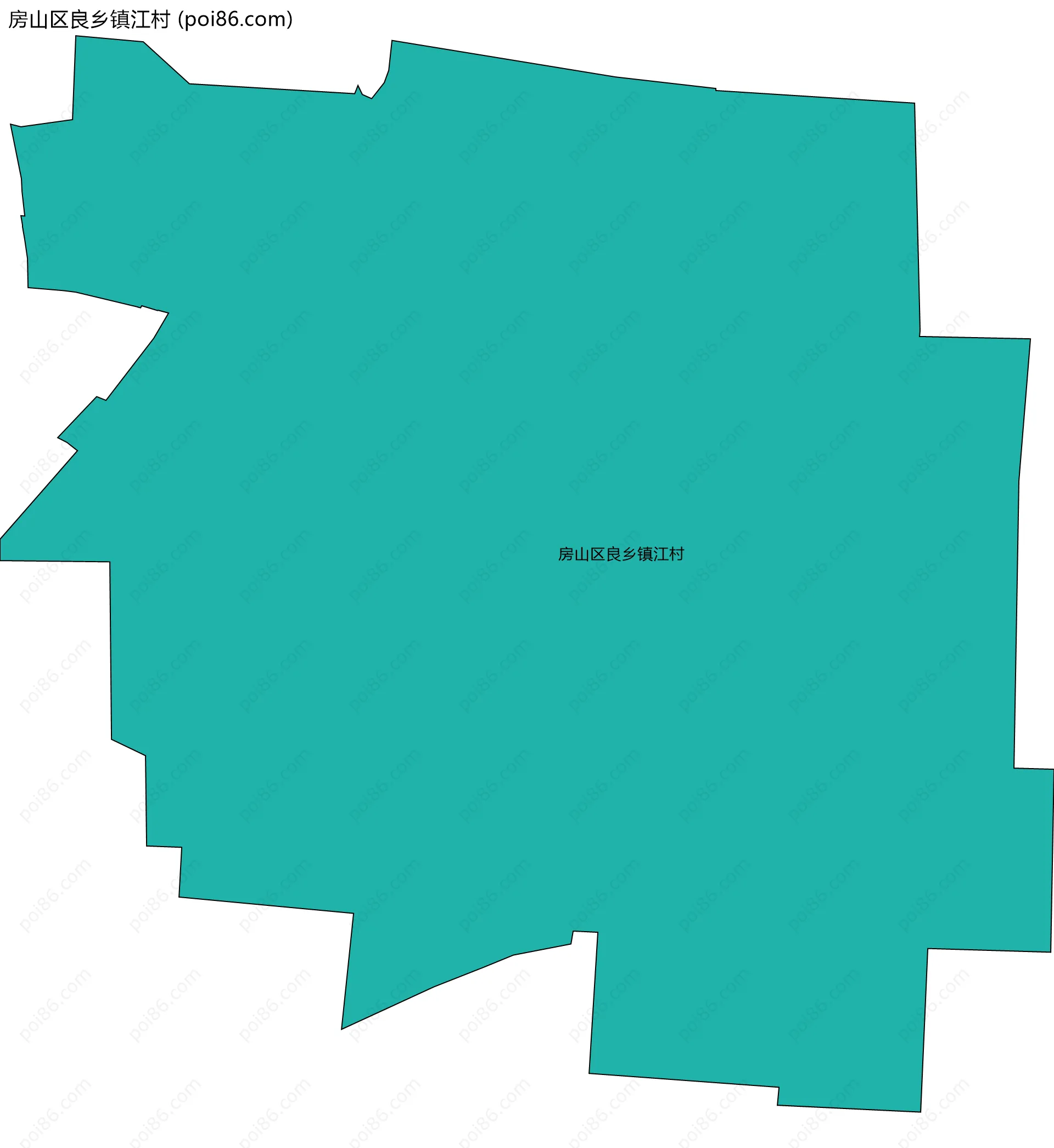 房山区良乡镇江村边界地图