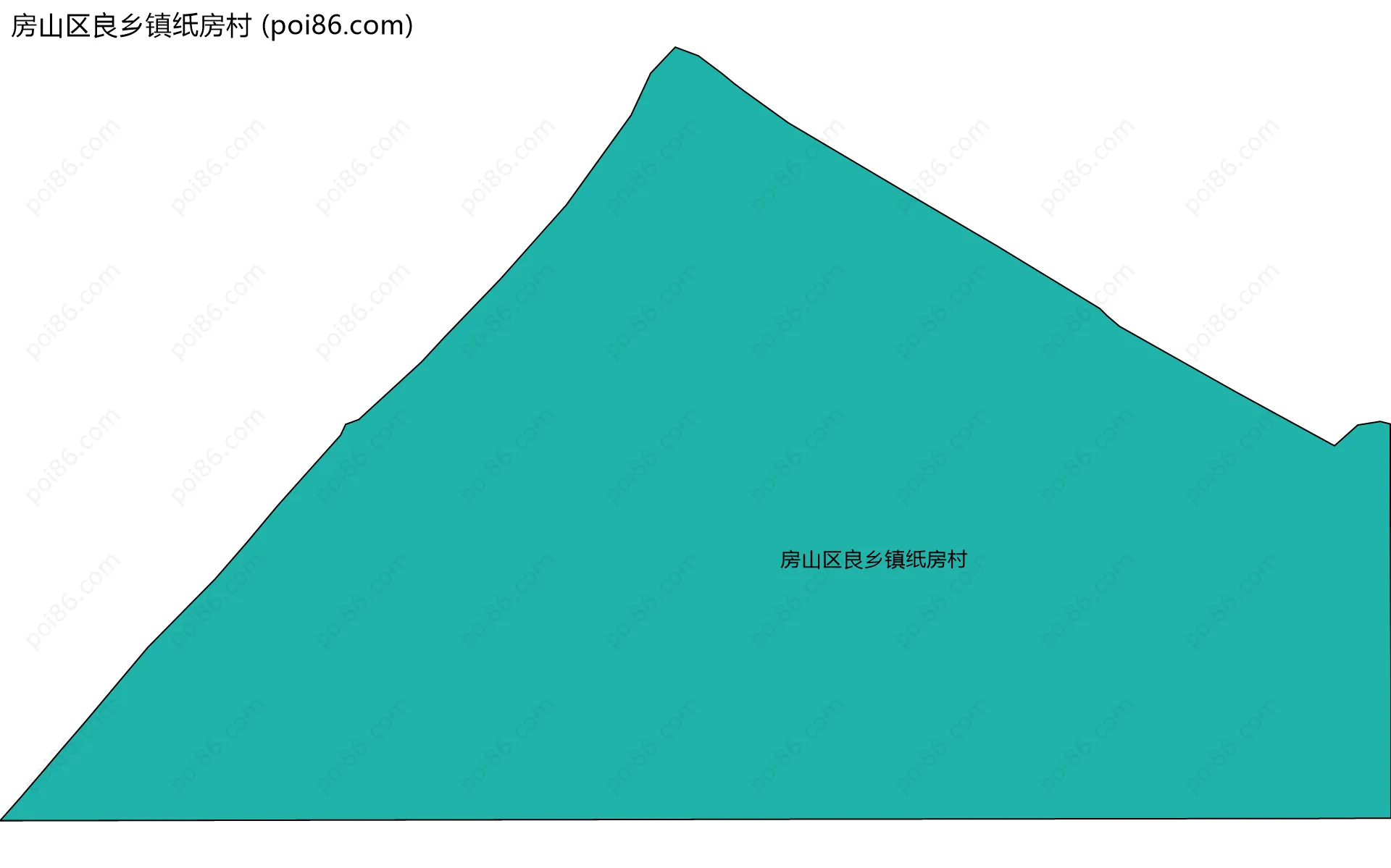 房山区良乡镇纸房村边界地图