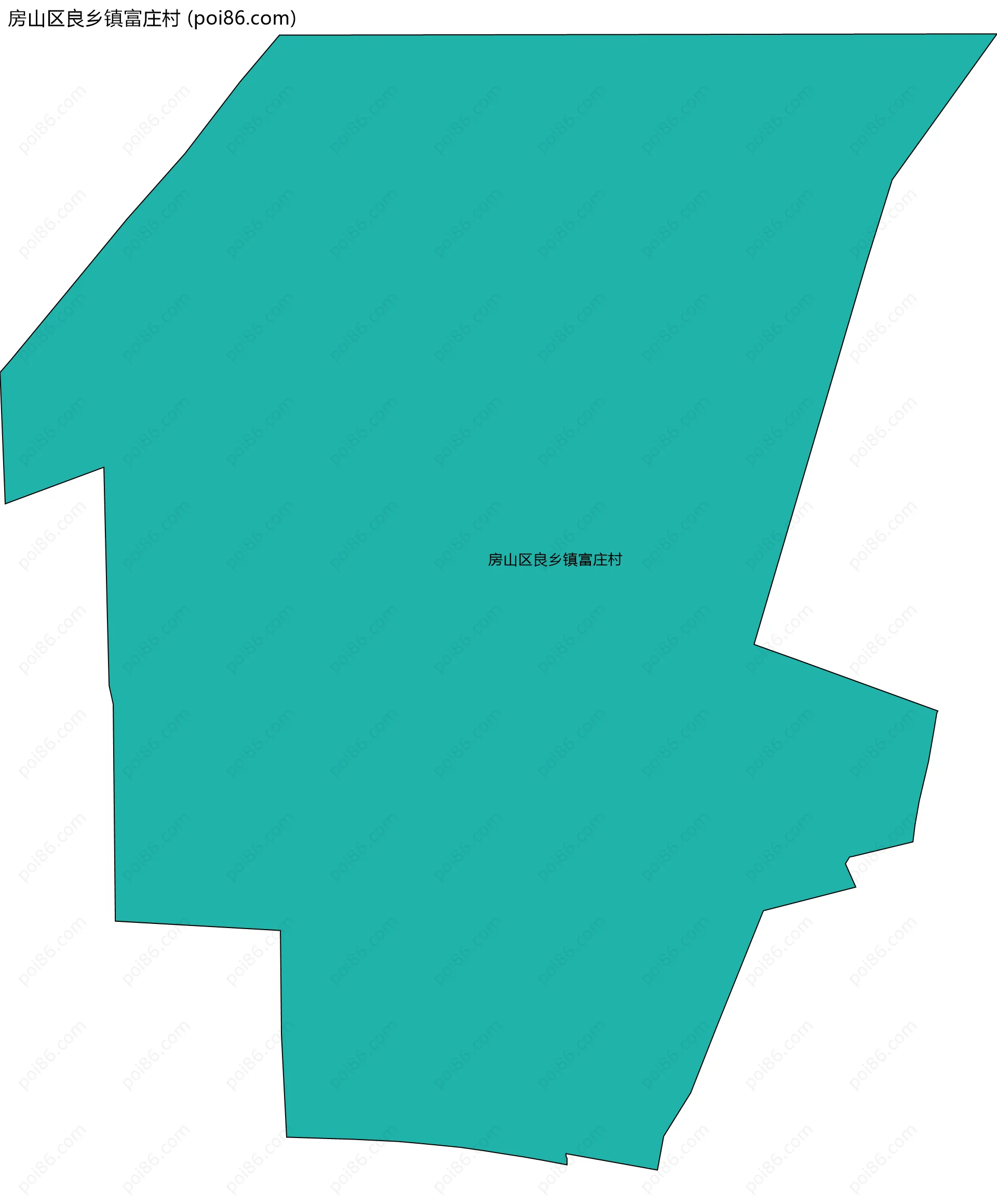 房山区良乡镇富庄村边界地图