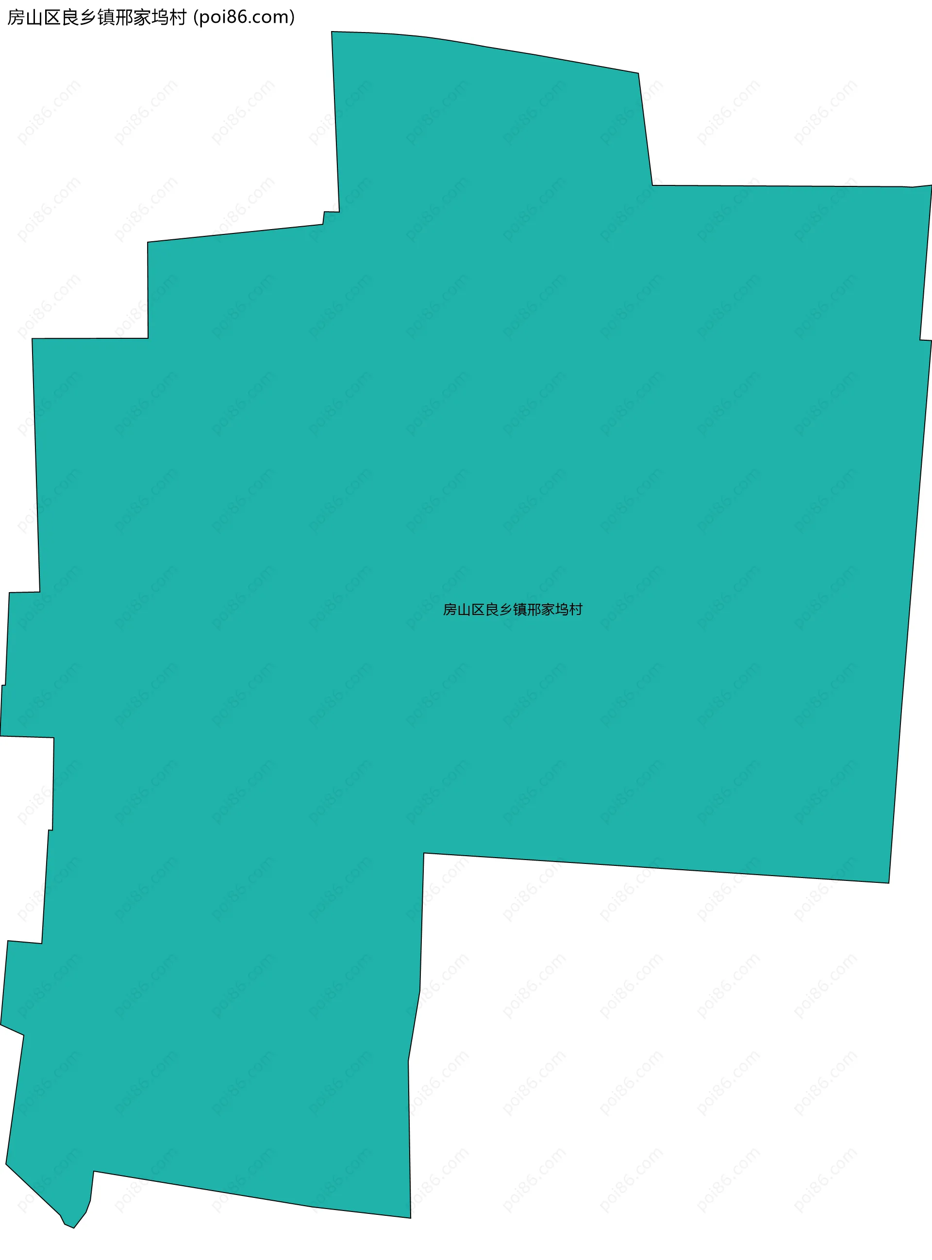 房山区良乡镇邢家坞村边界地图