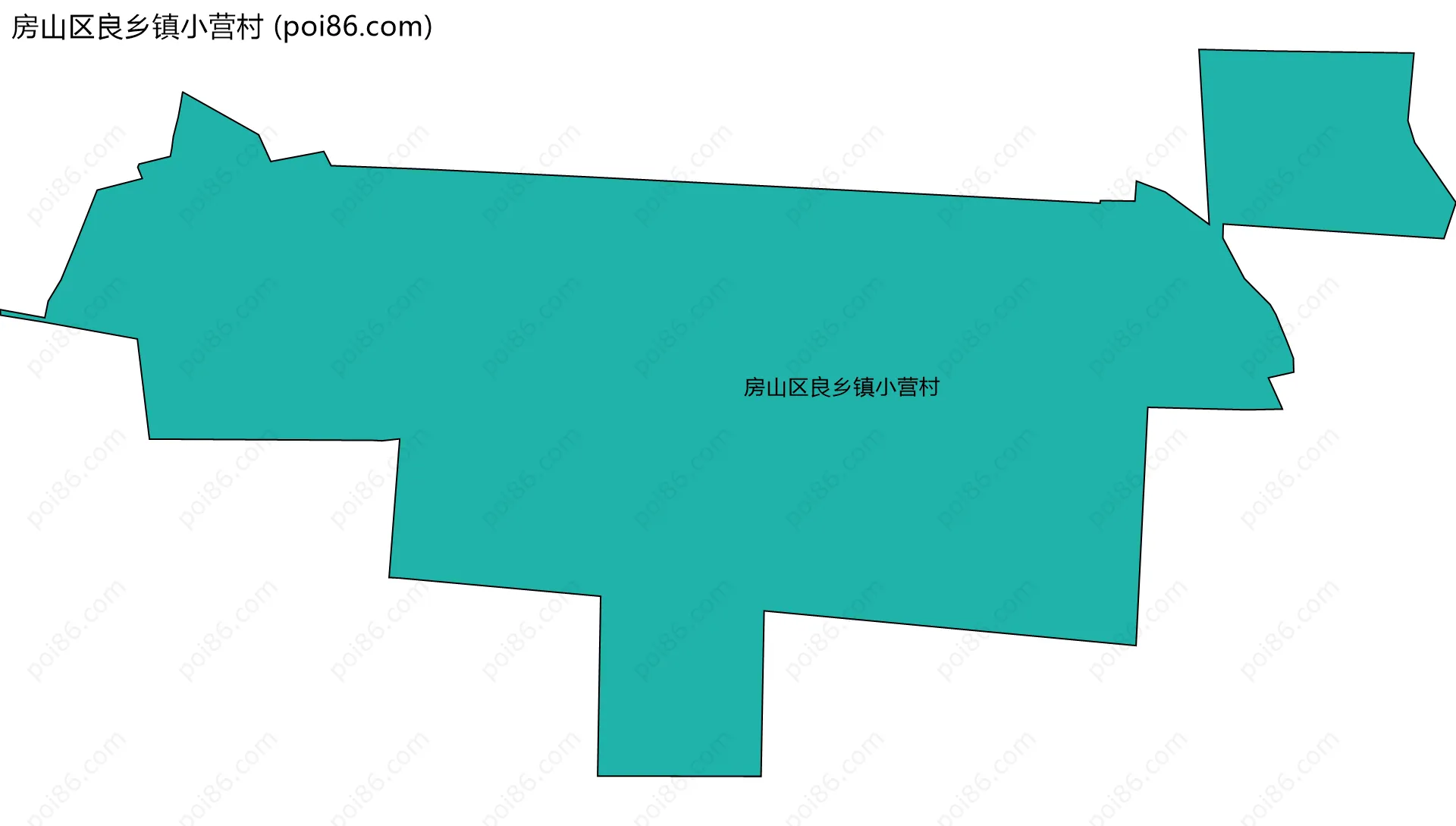 房山区良乡镇小营村边界地图