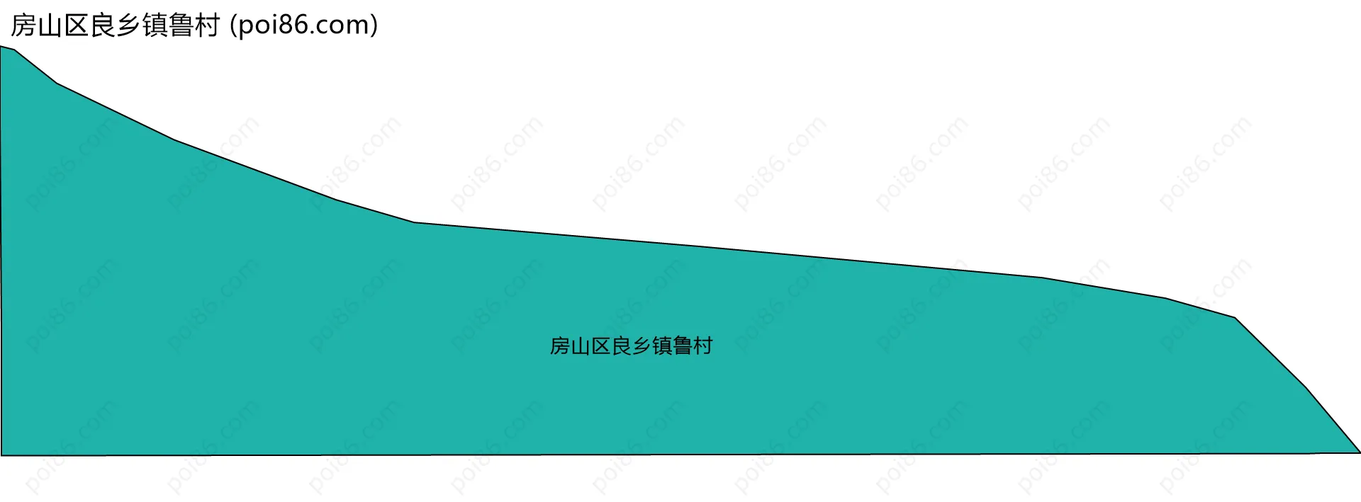 房山区良乡镇鲁村边界地图