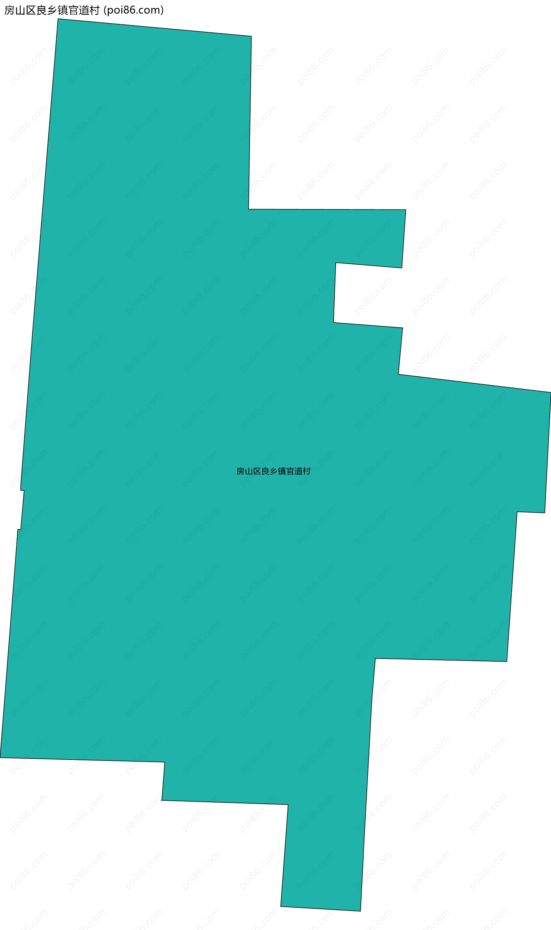 房山区良乡镇官道村边界地图