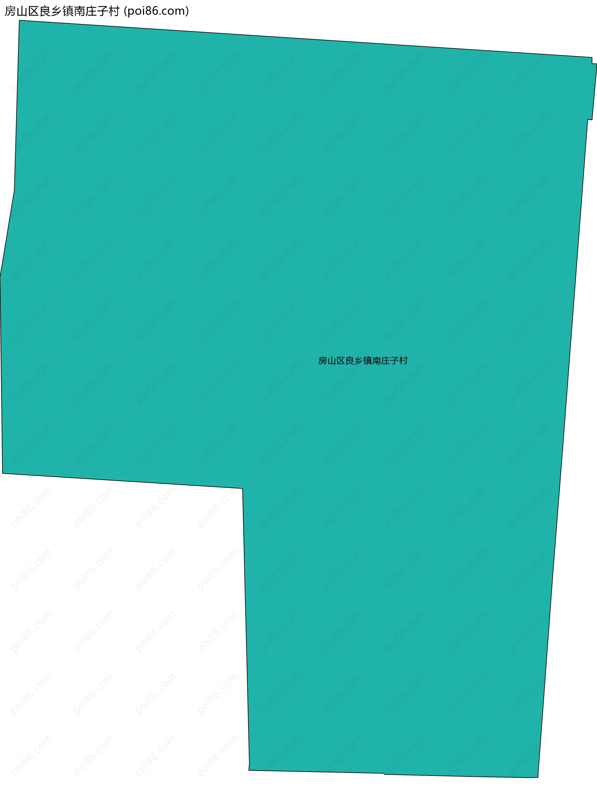 房山区良乡镇南庄子村边界地图