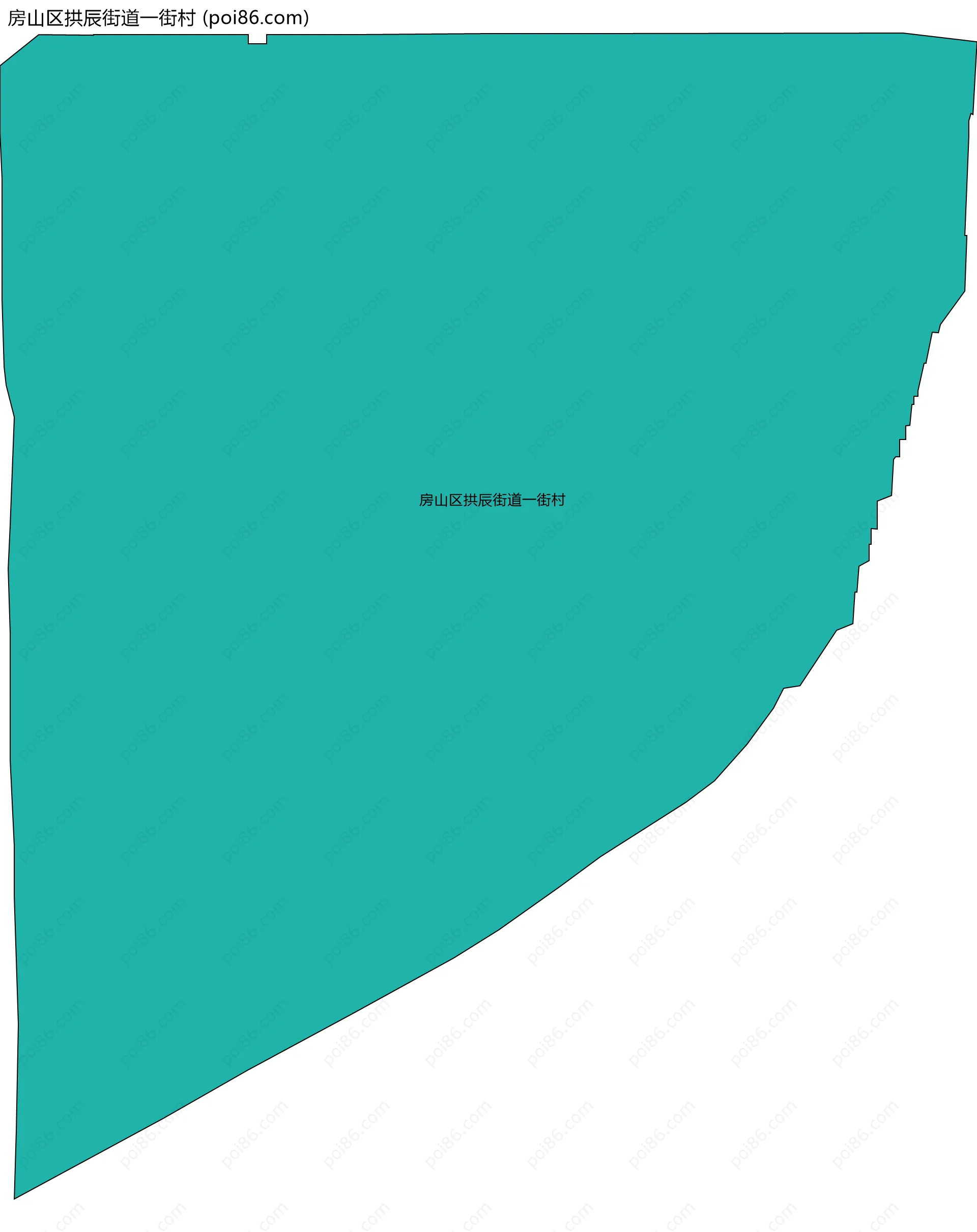 房山区拱辰街道一街村边界地图