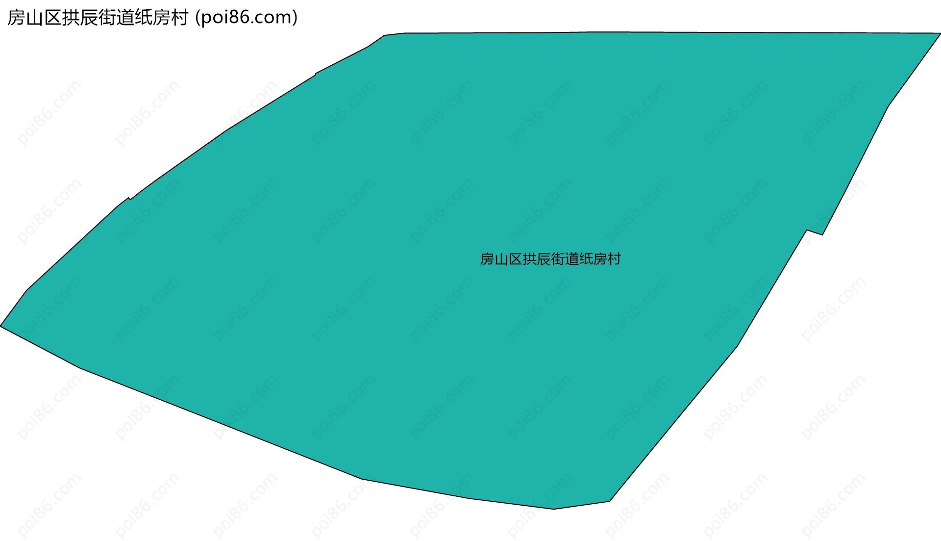 房山区拱辰街道纸房村边界地图