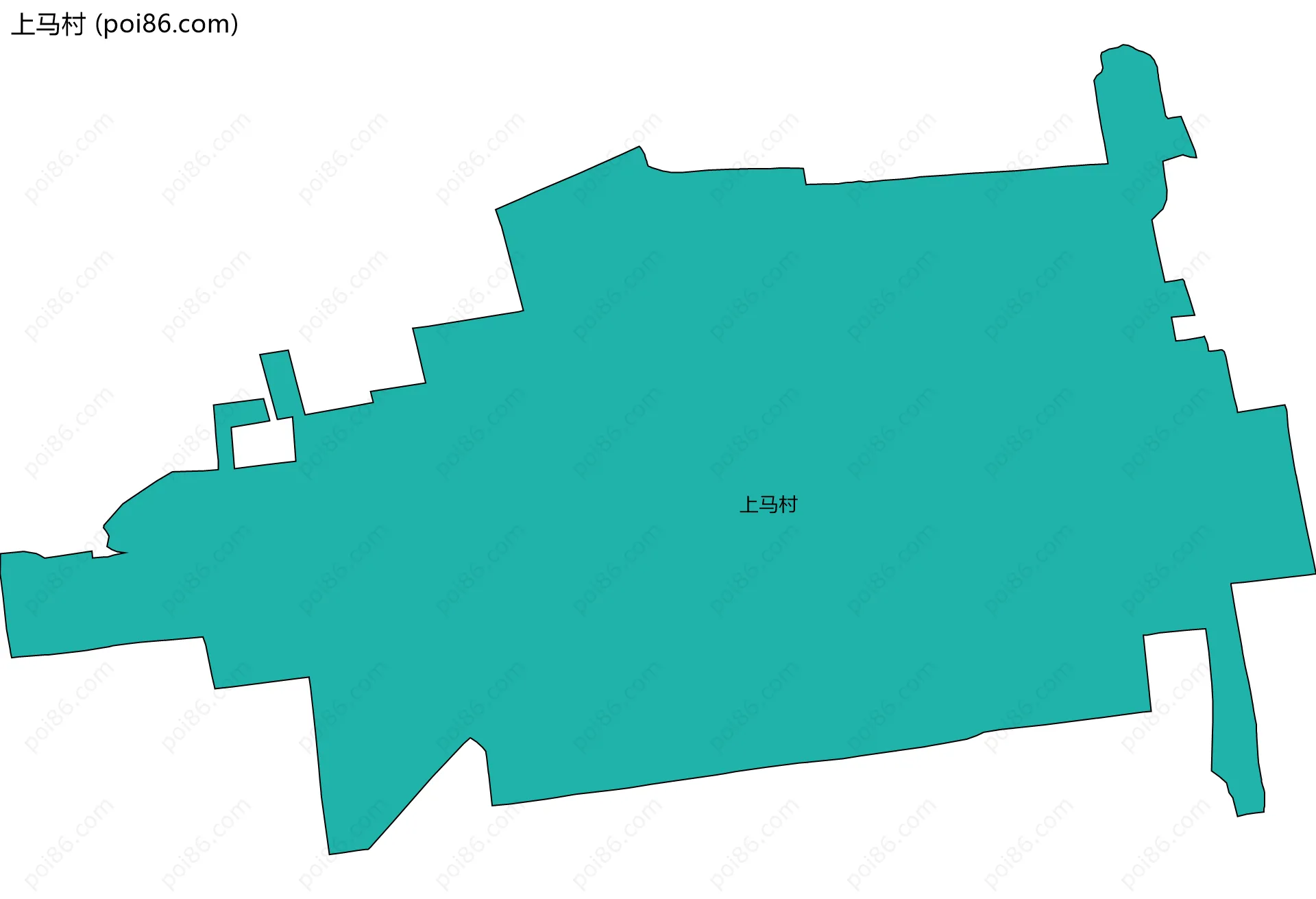 上马村边界地图