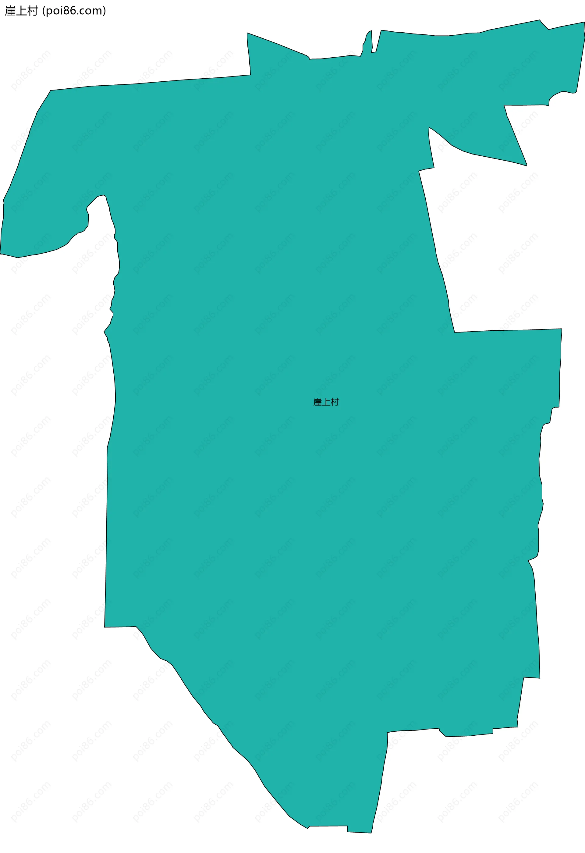 崖上村边界地图