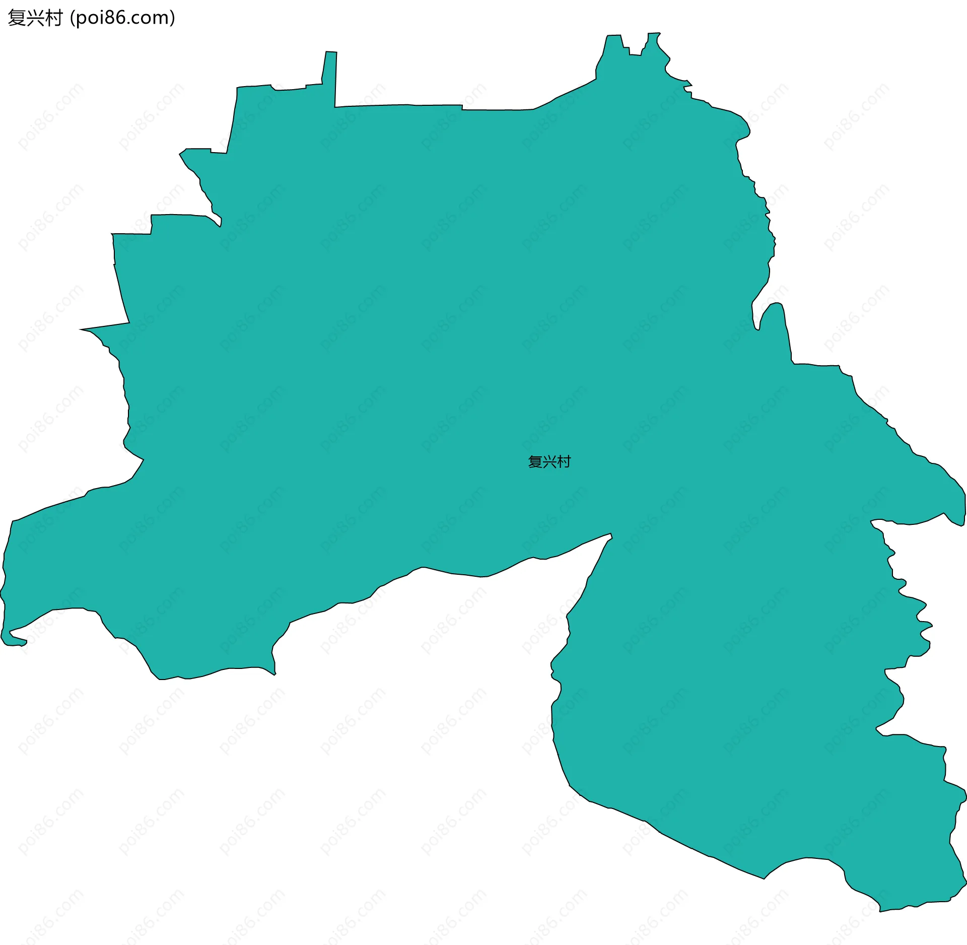 复兴村边界地图