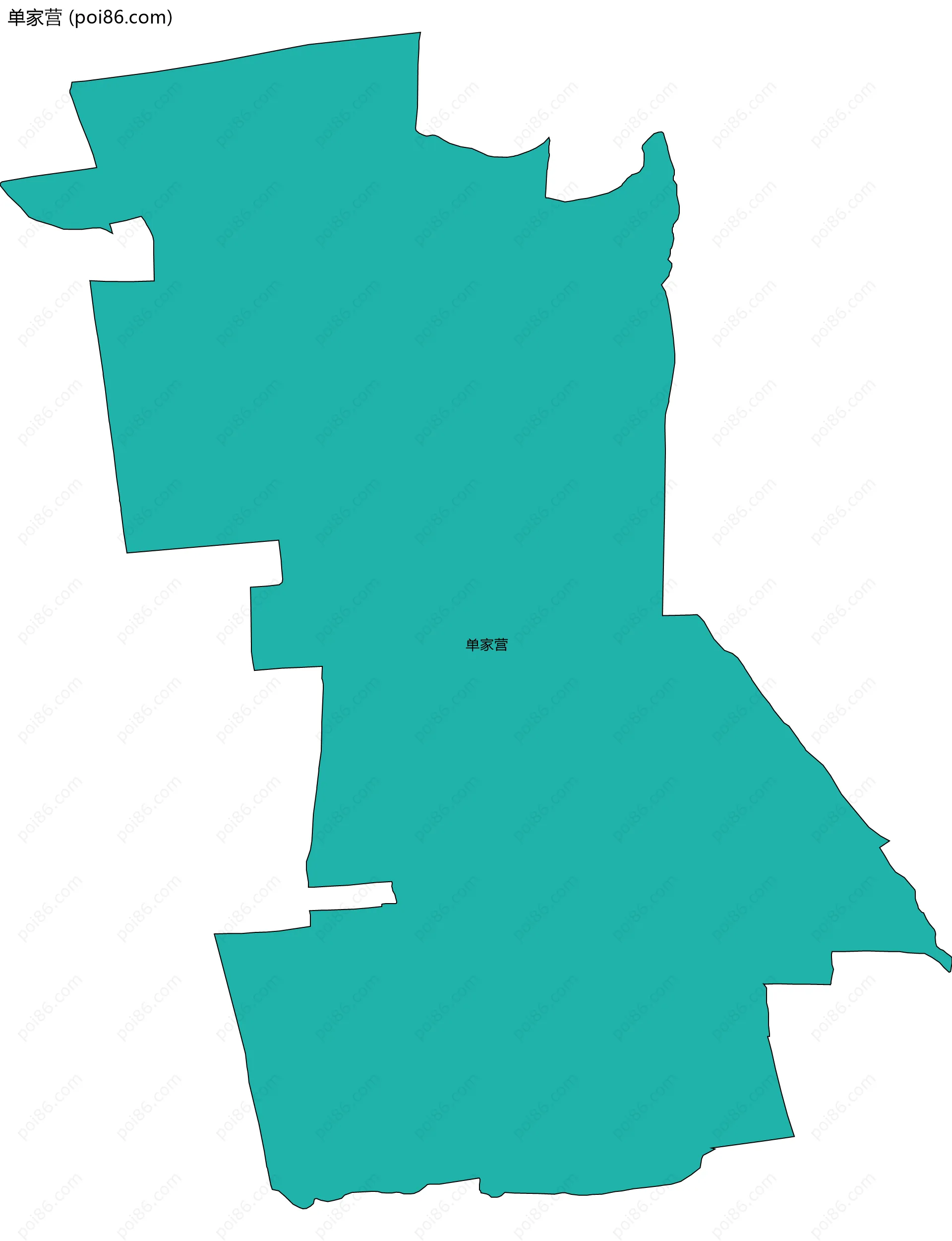 单家营边界地图