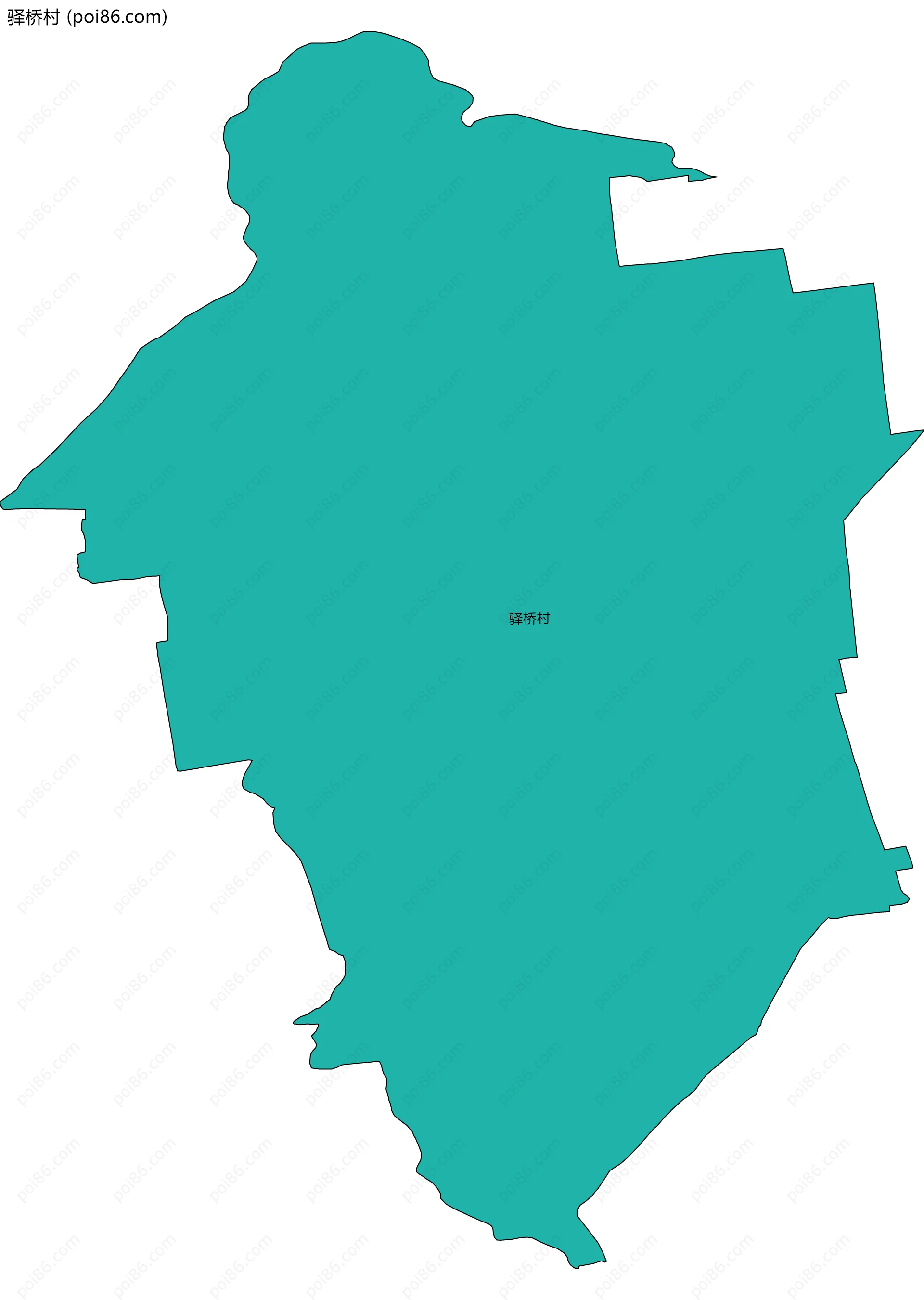 驿桥村边界地图