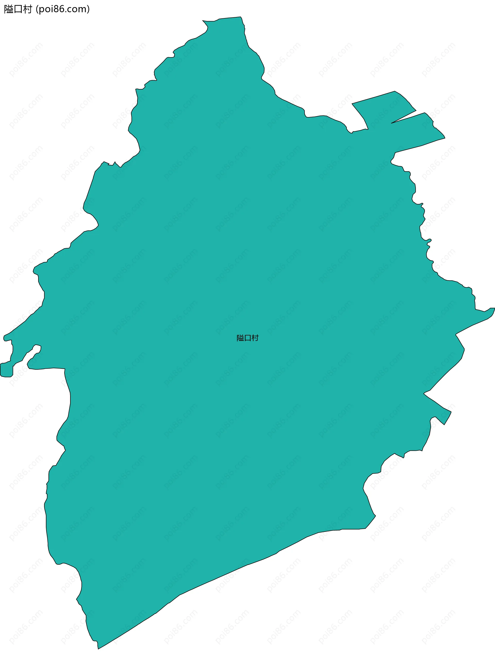 隘口村边界地图