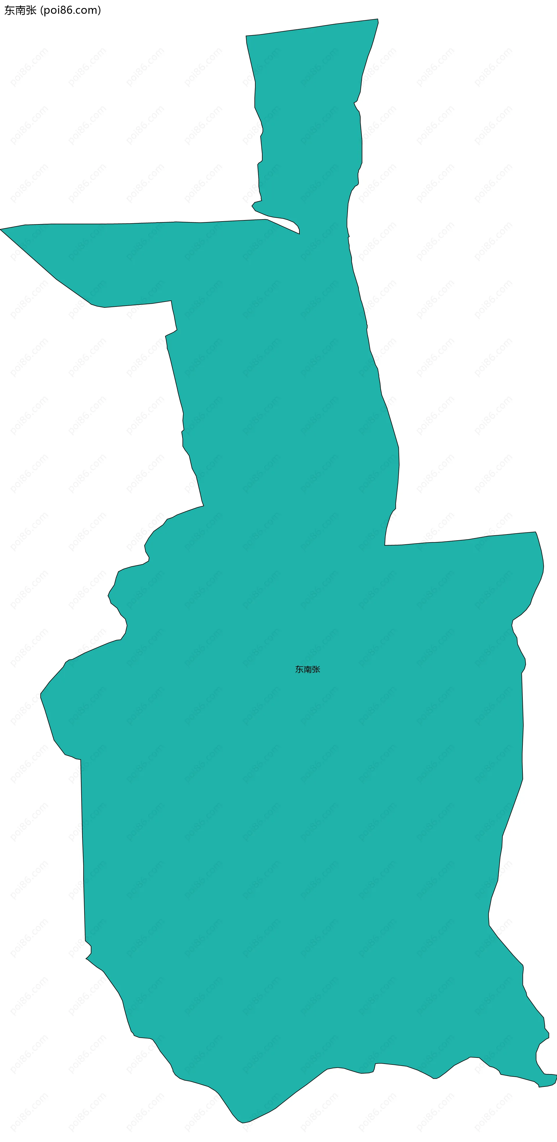 东南张边界地图