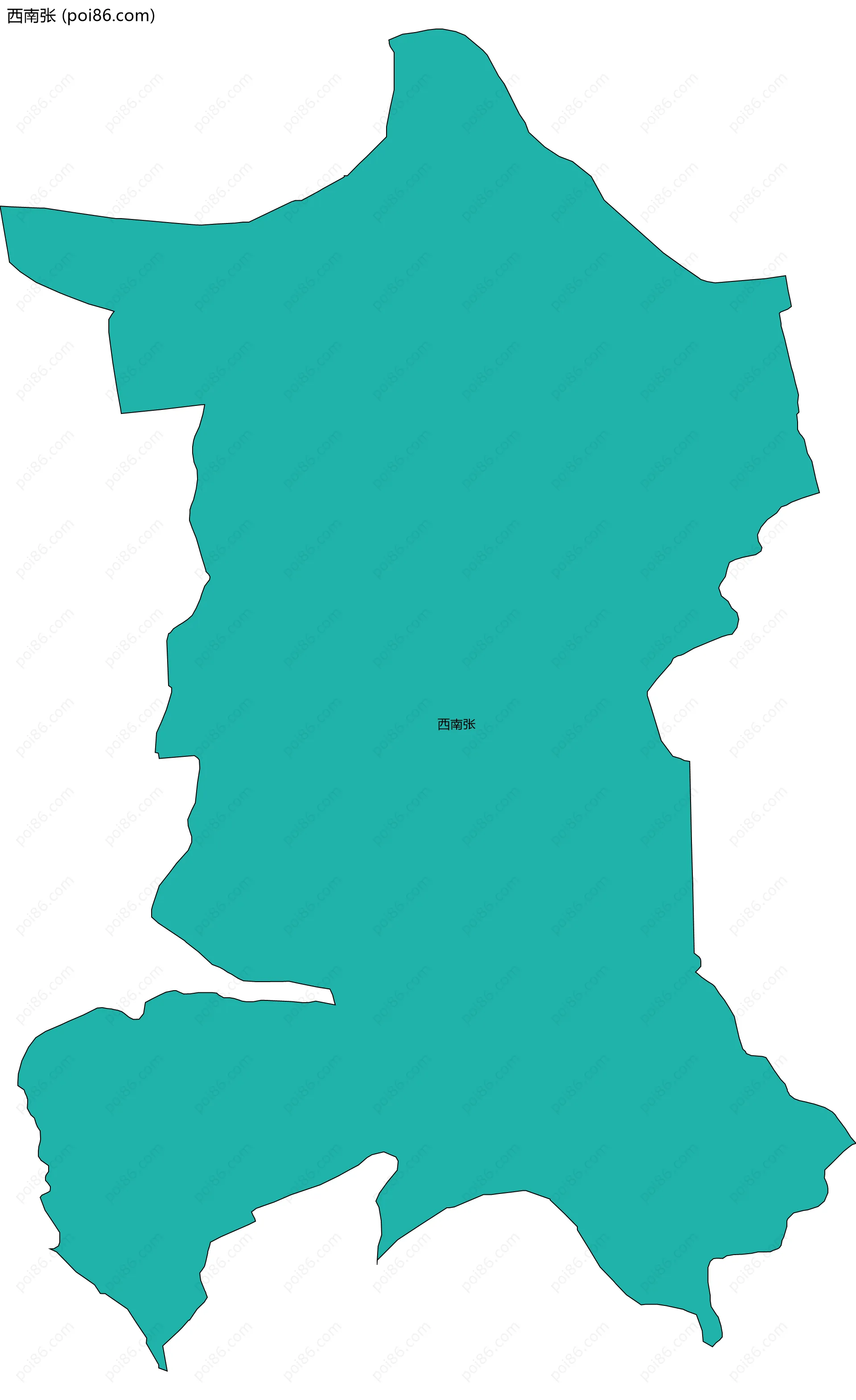 西南张边界地图