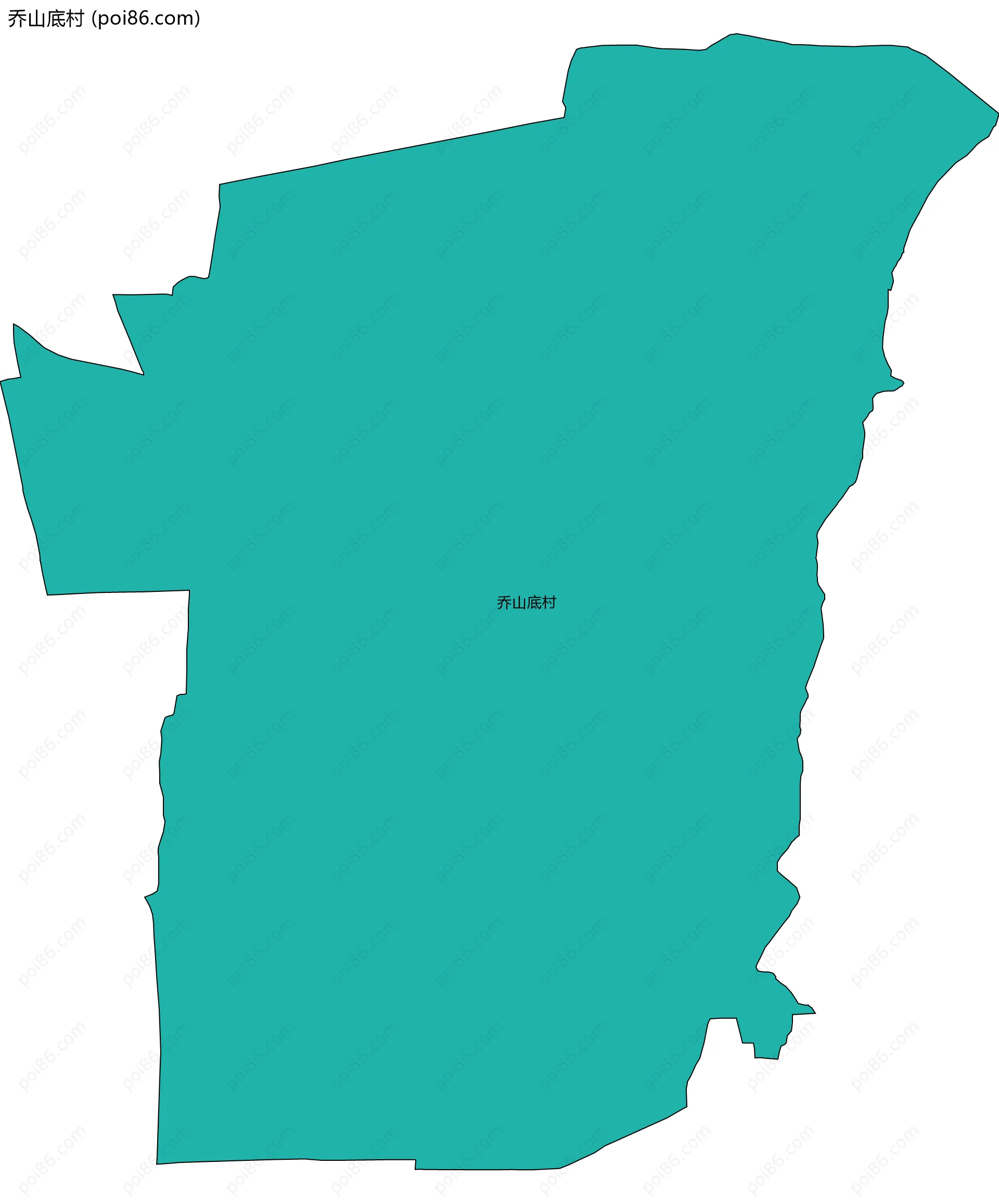 乔山底村边界地图