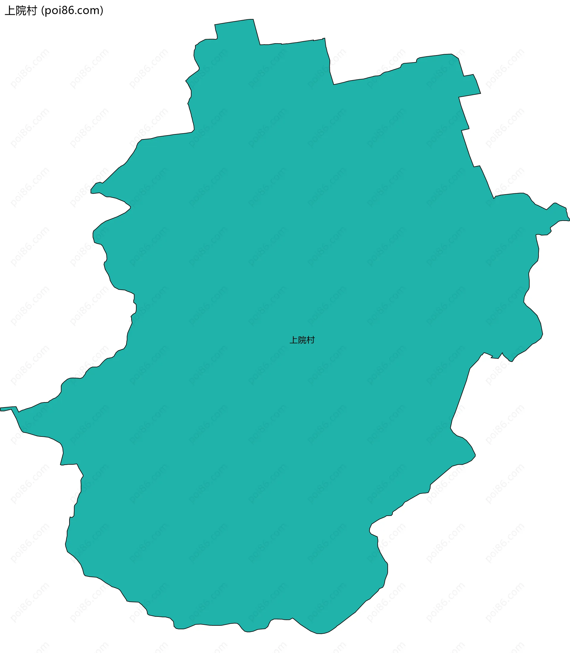 上院村边界地图
