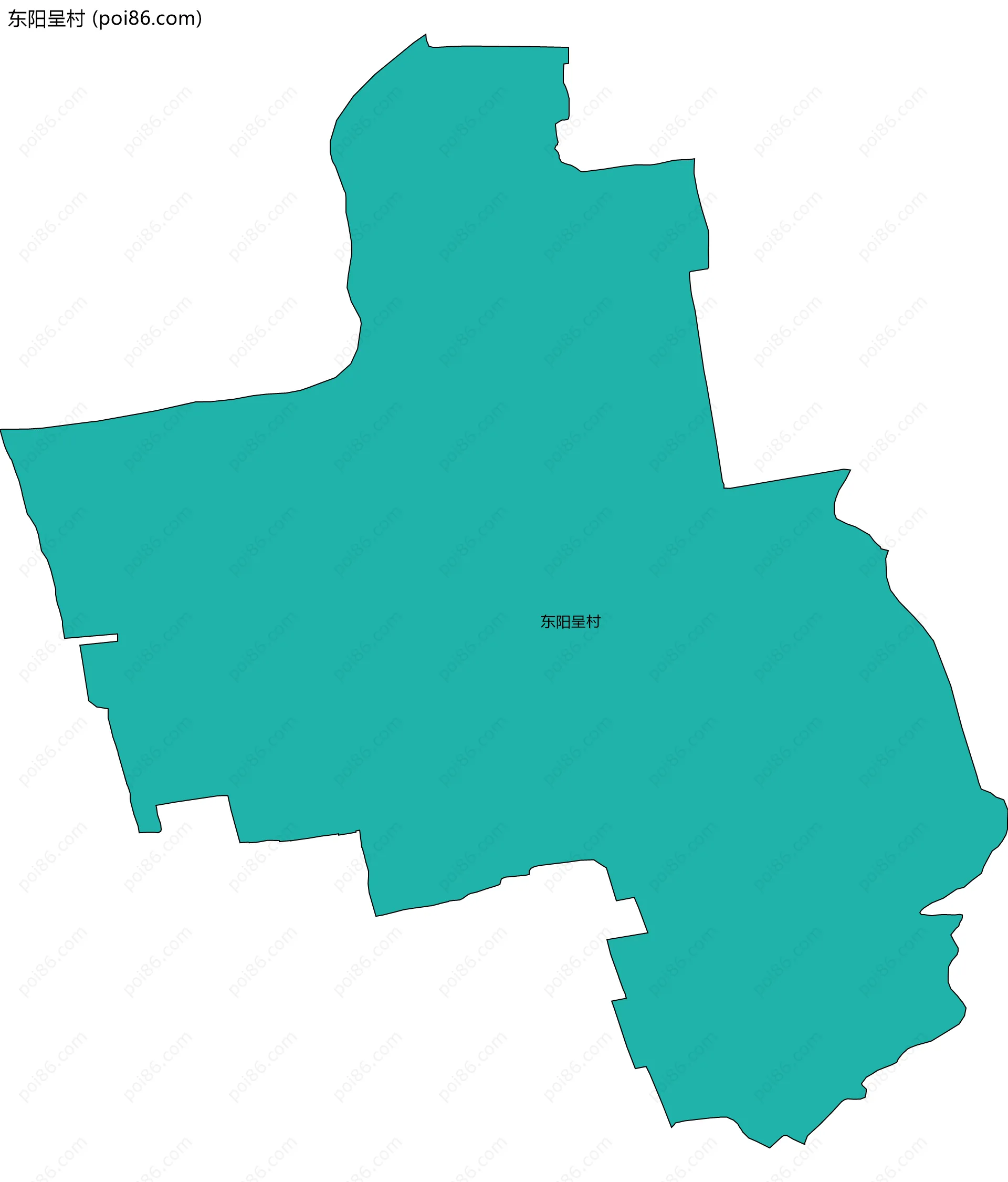 东阳呈村边界地图