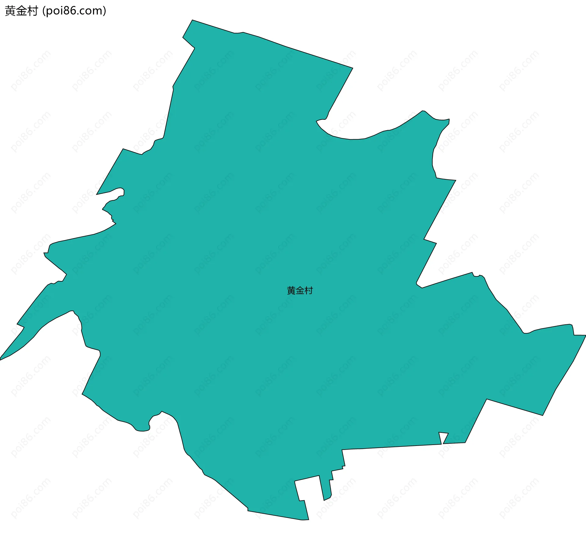 黄金村边界地图