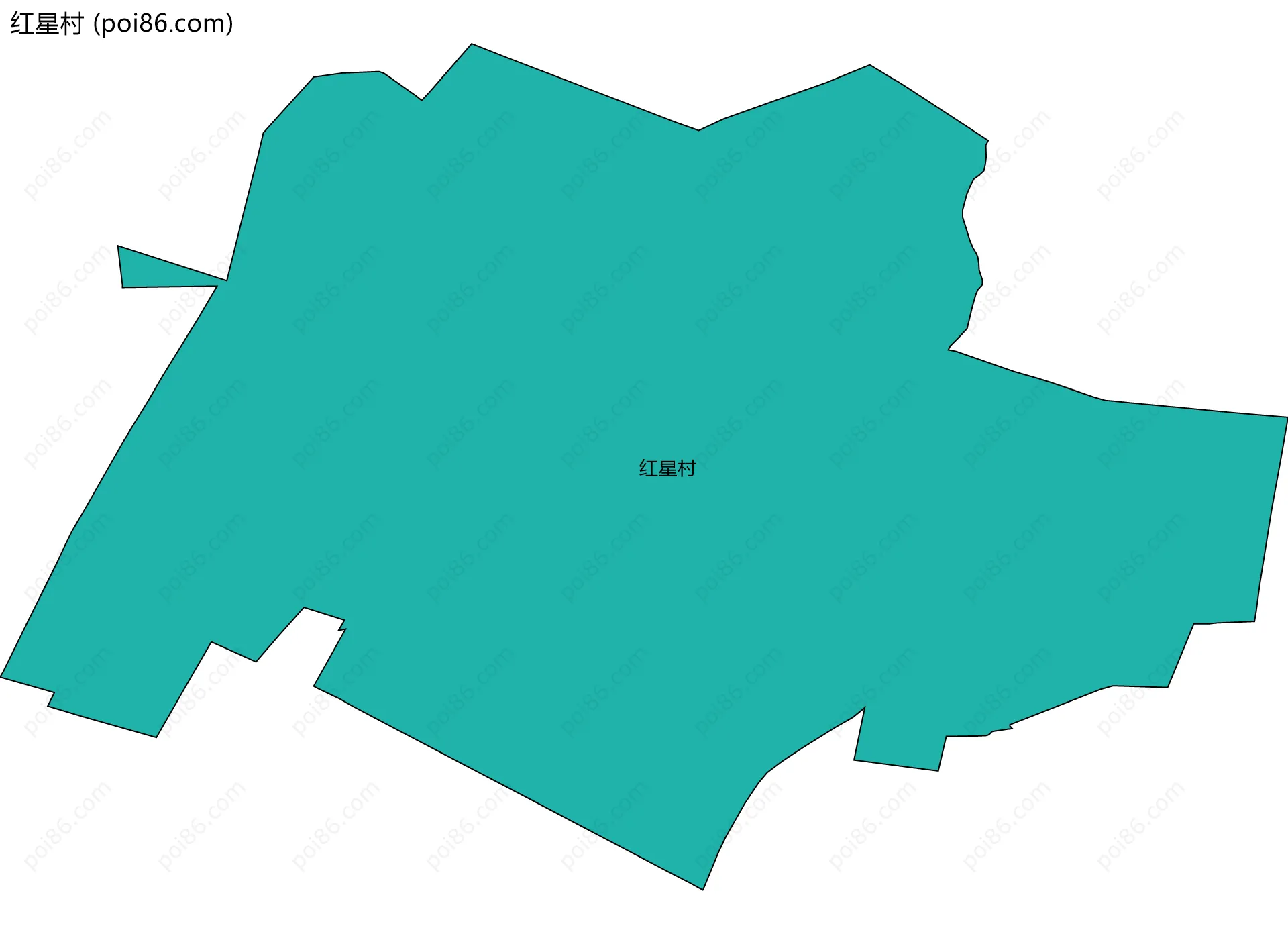 红星村边界地图