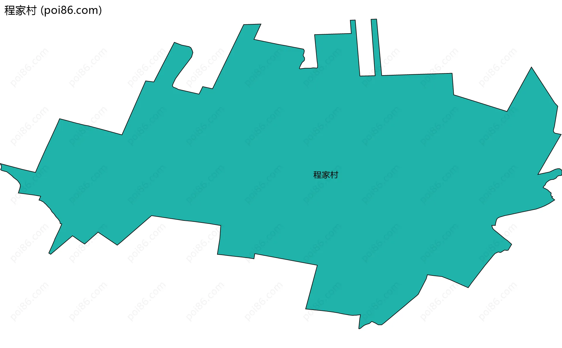 程家村边界地图