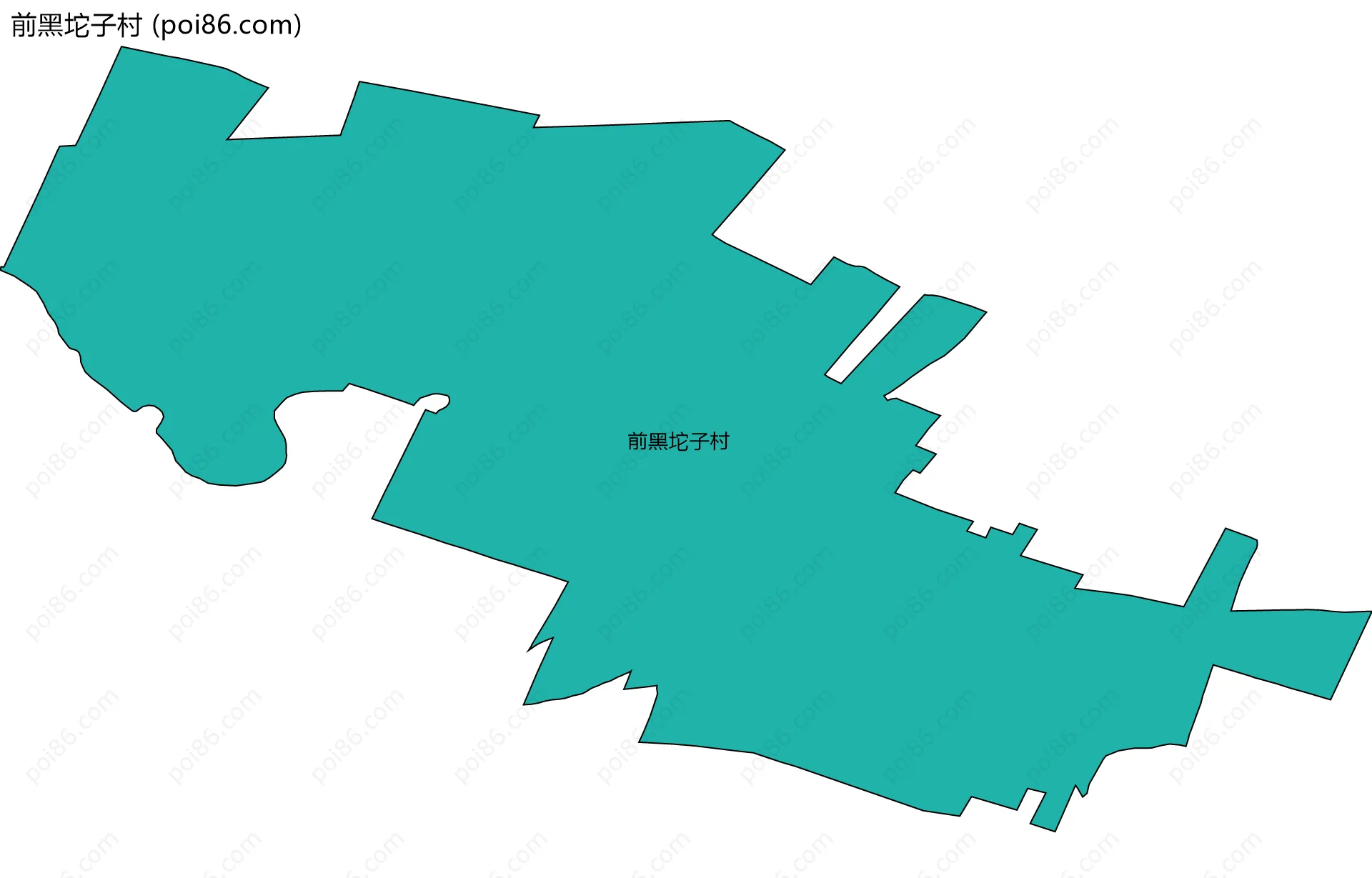 前黑坨子村边界地图