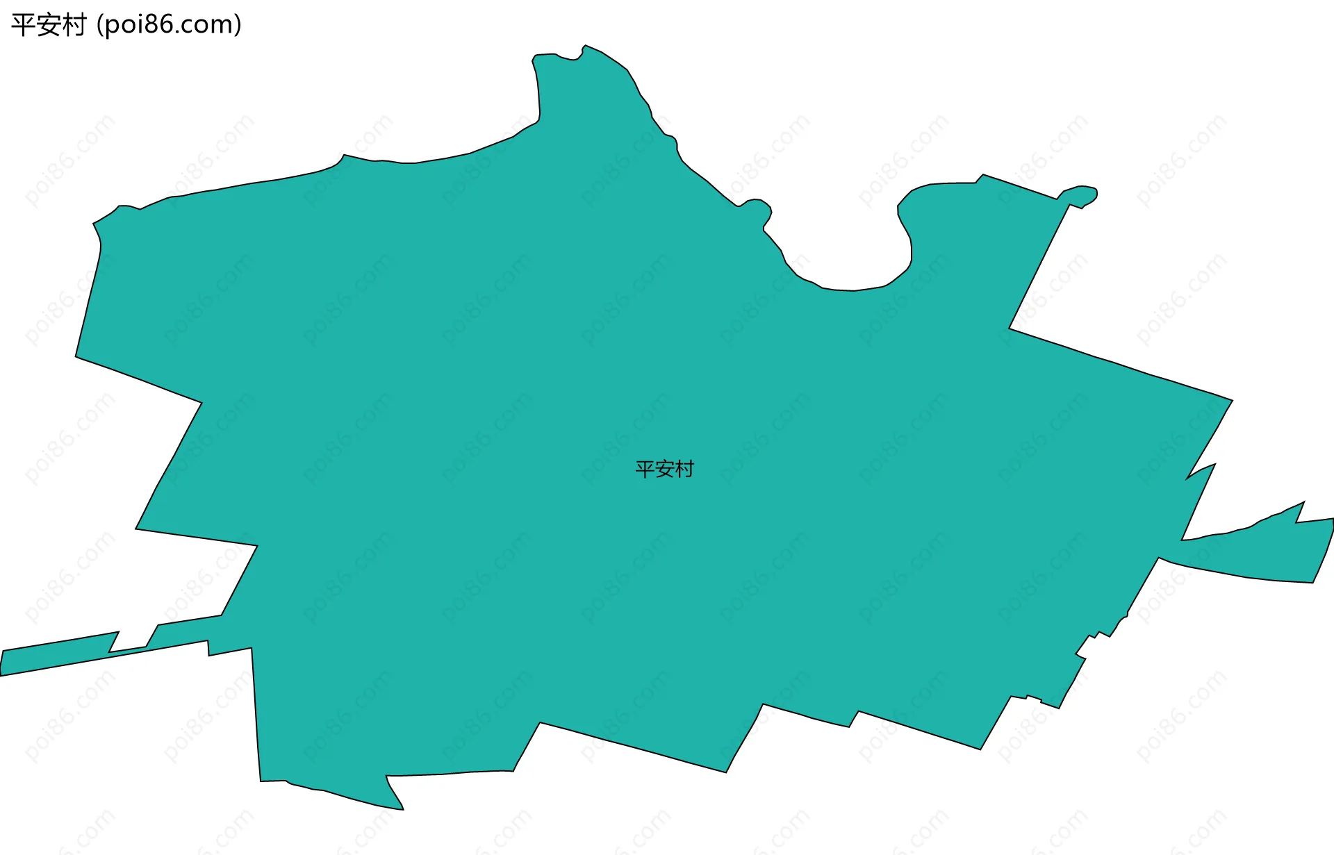 平安村边界地图