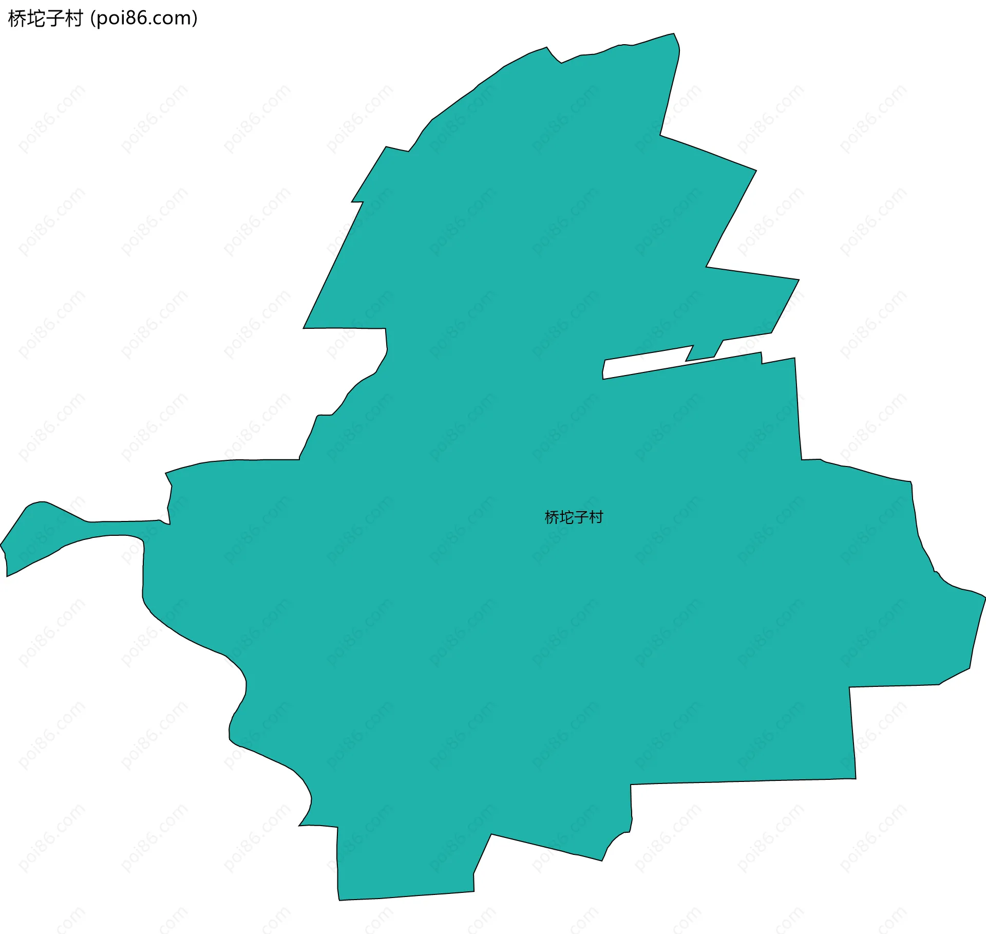 桥坨子村边界地图