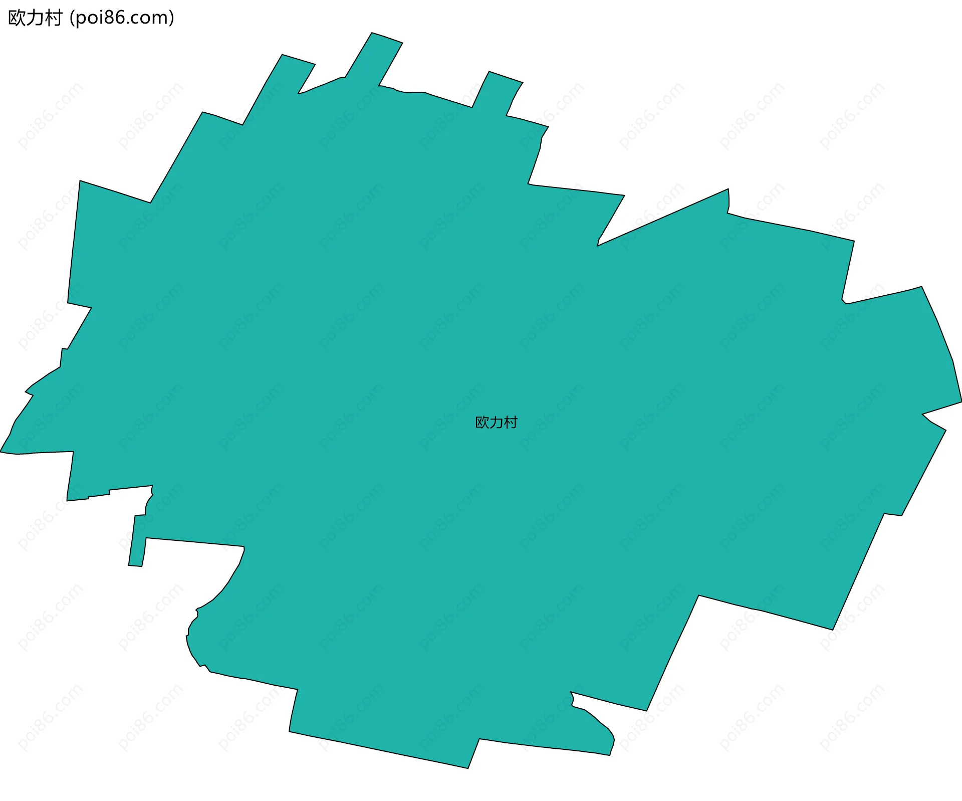 欧力村边界地图