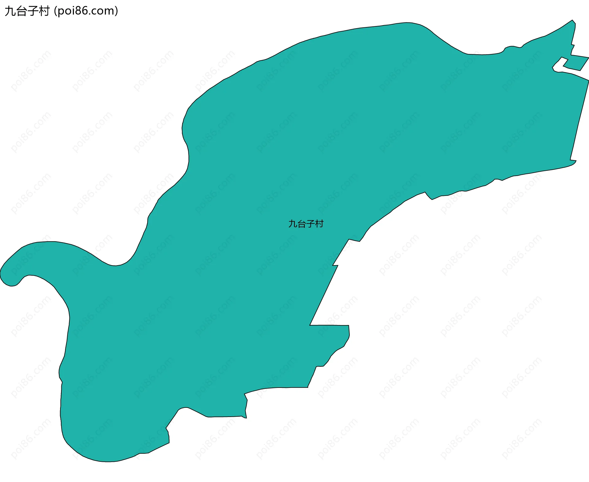 九台子村边界地图