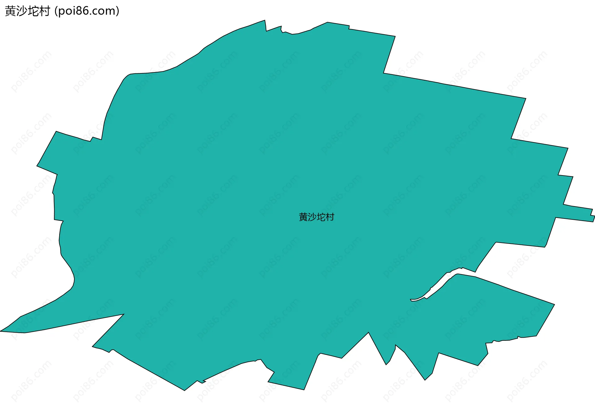黄沙坨村边界地图