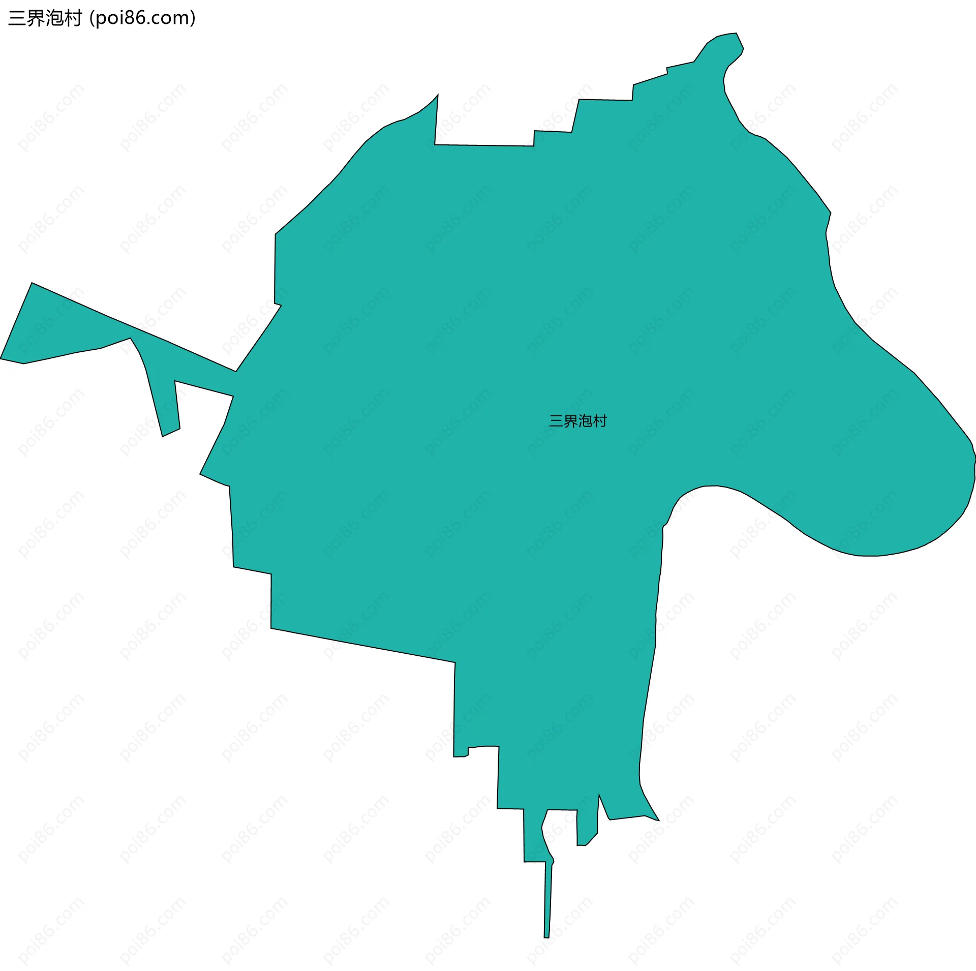 三界泡村边界地图