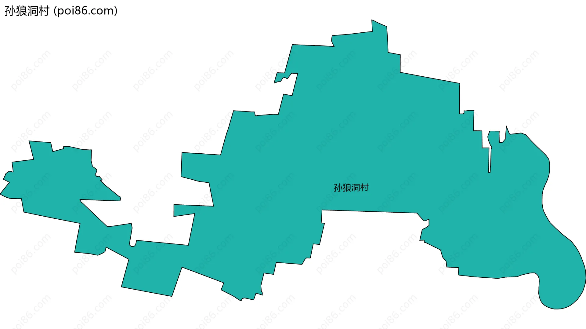 孙狼洞村边界地图