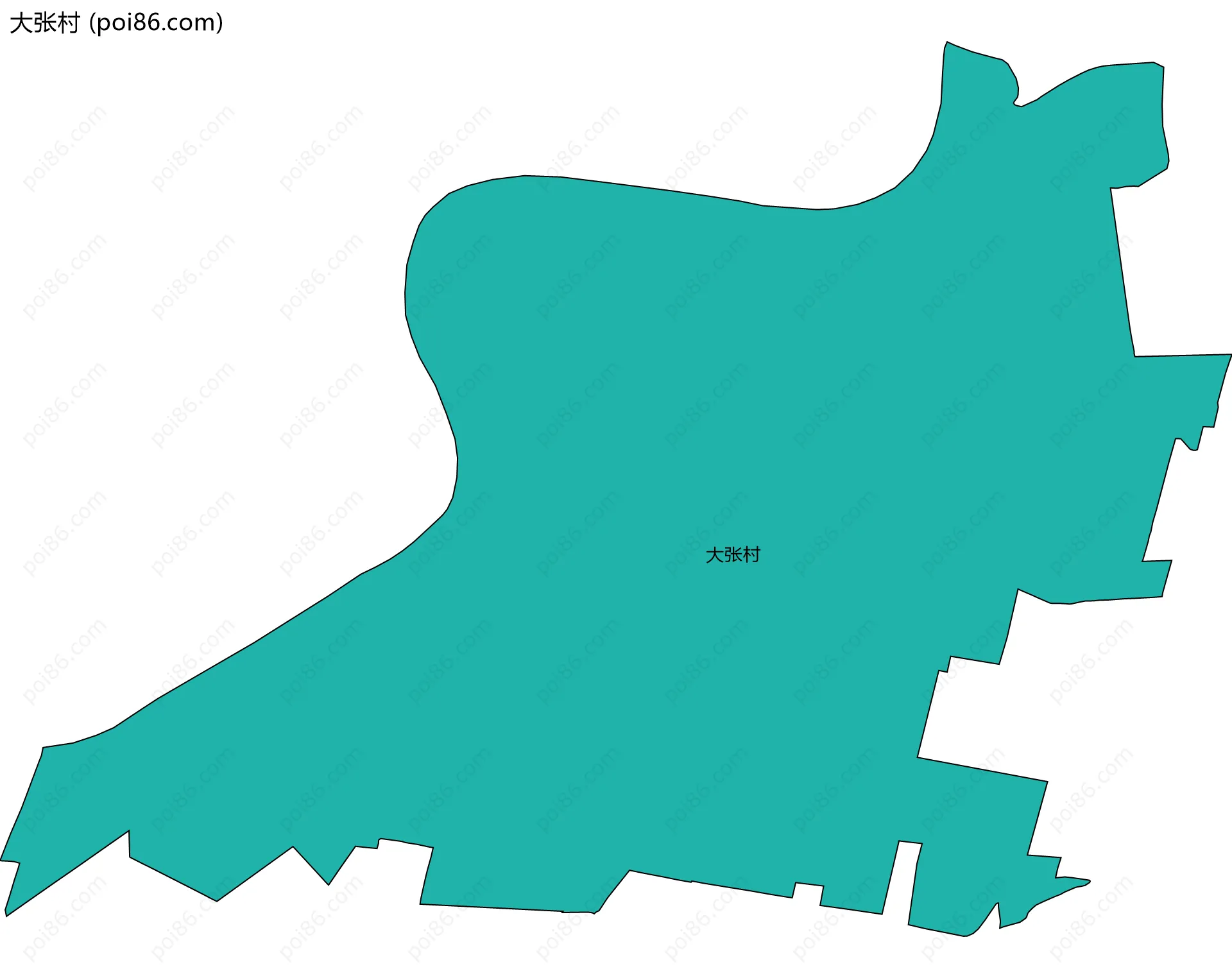 大张村边界地图