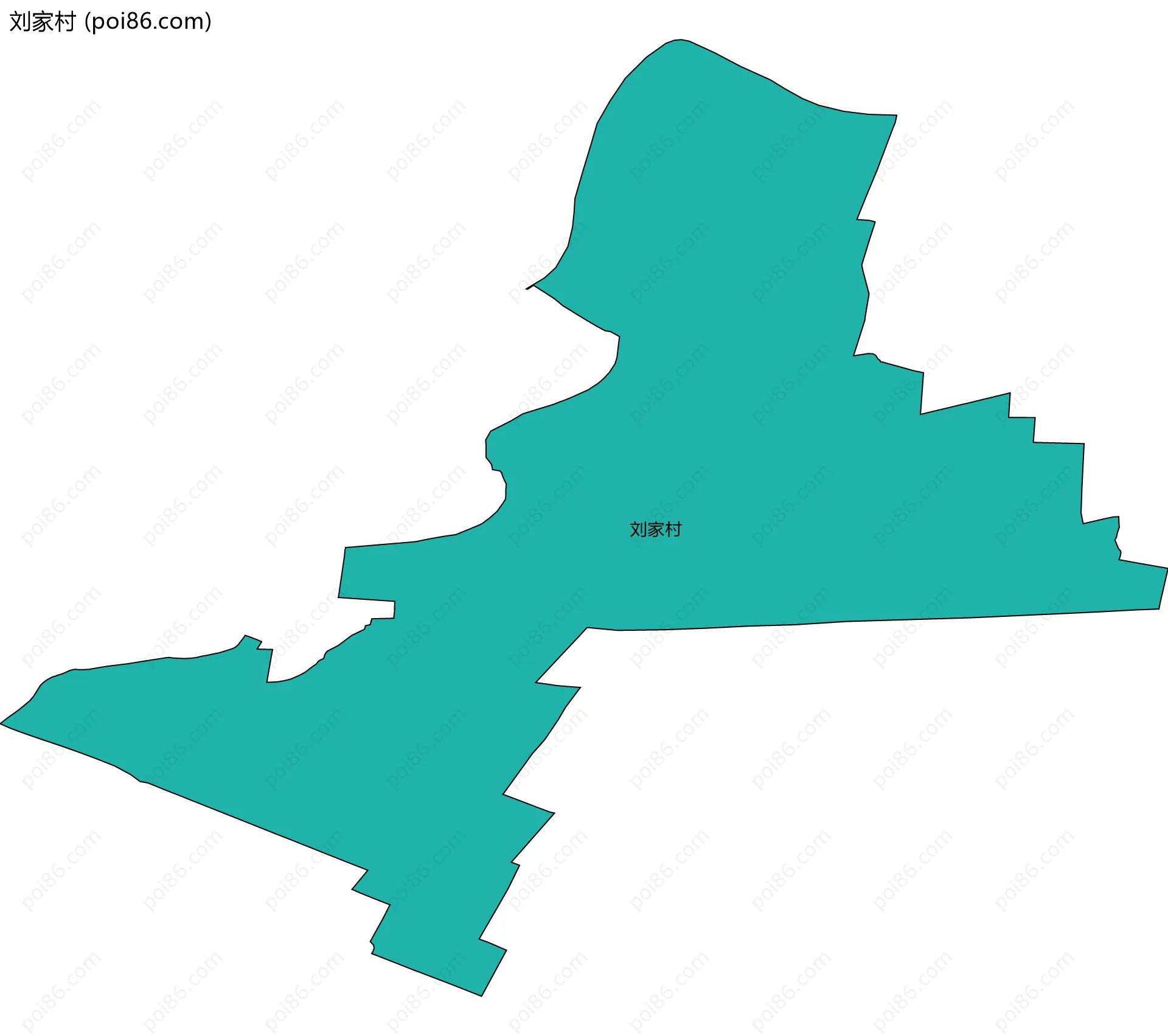 刘家村边界地图