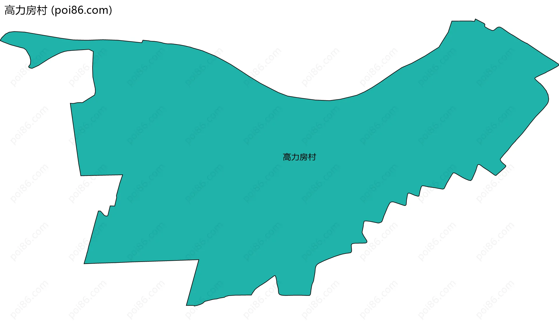 高力房村边界地图