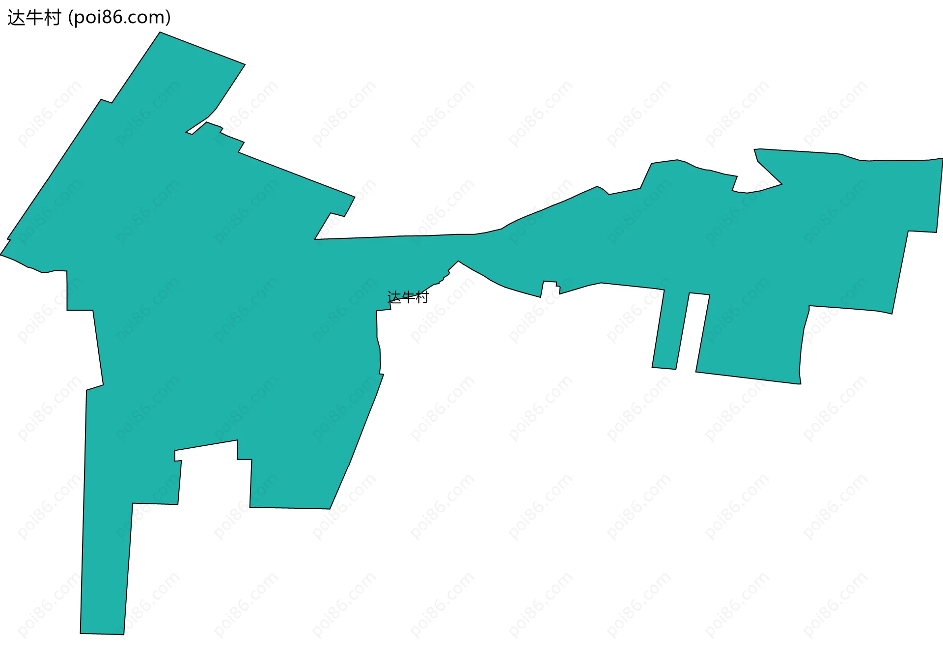 达牛村边界地图