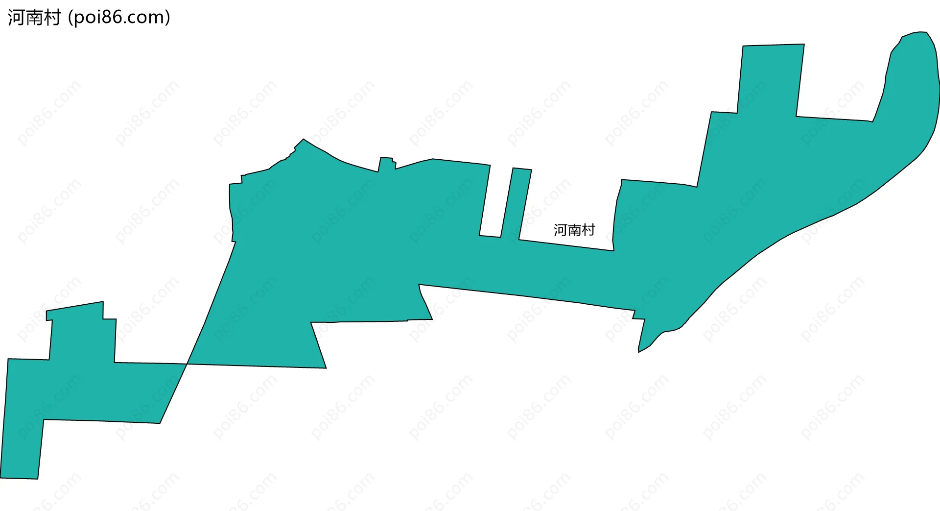 河南村边界地图