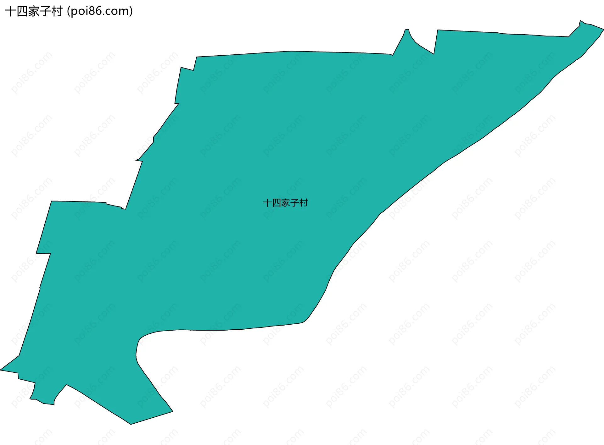 十四家子村边界地图