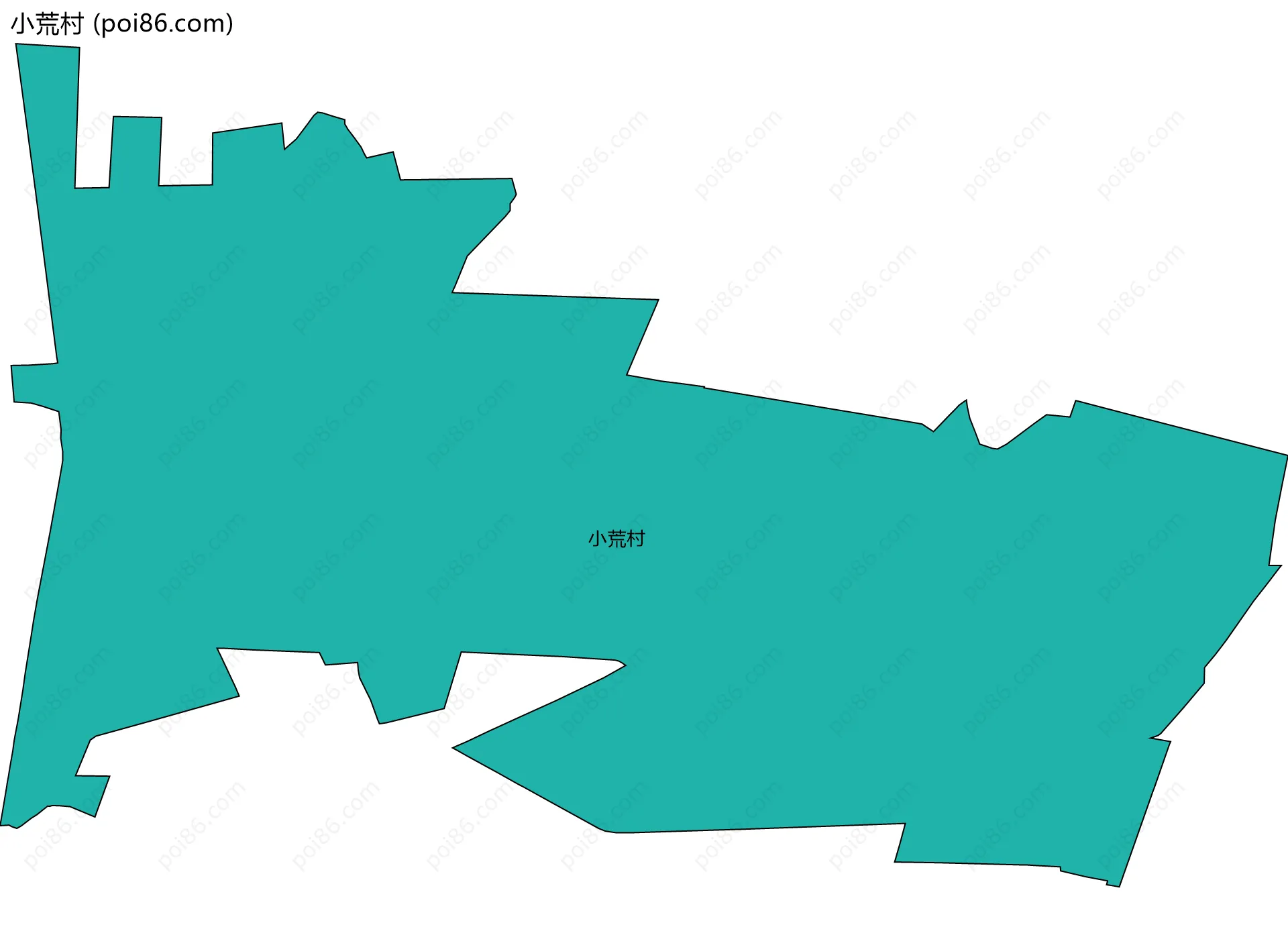 小荒村边界地图