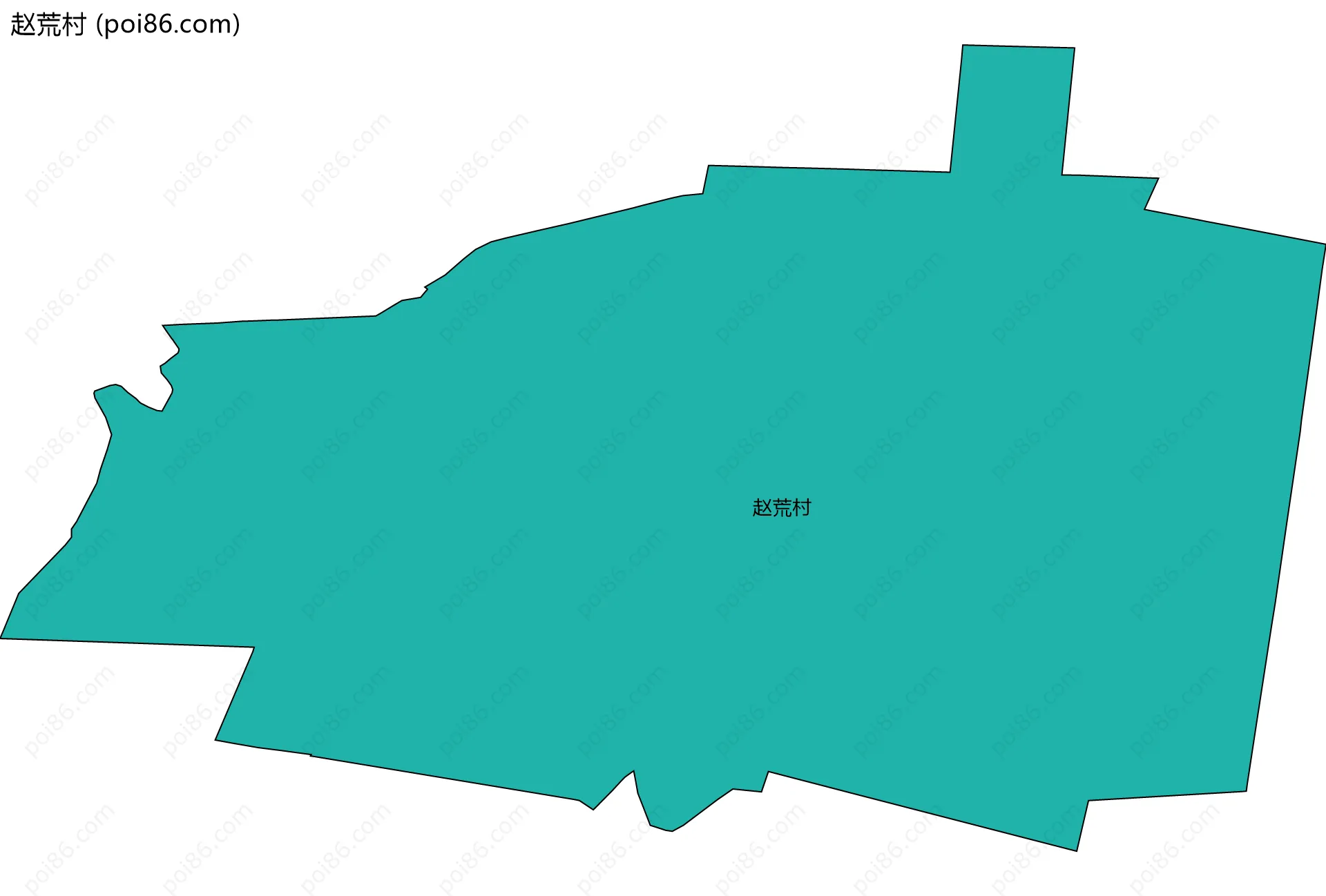 赵荒村边界地图